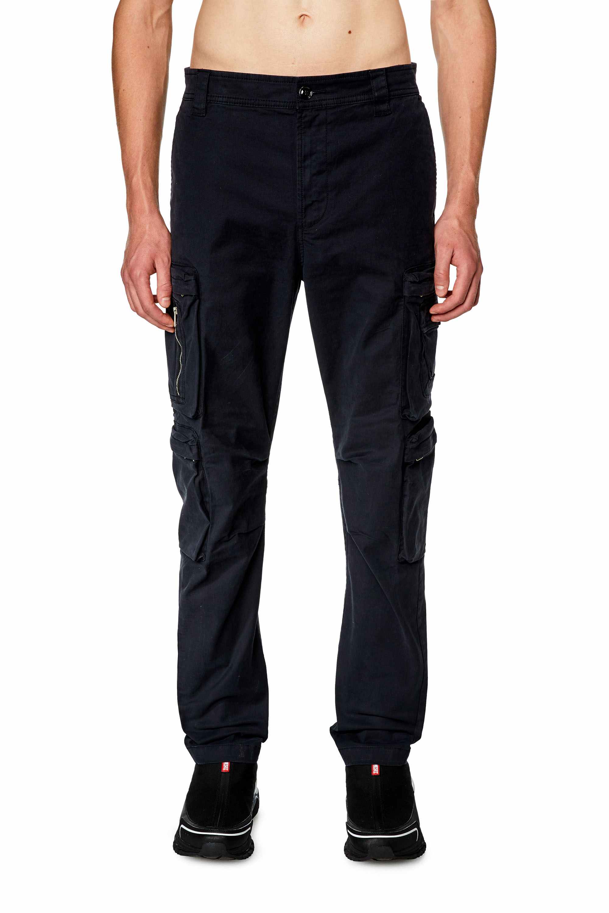 Black Cargo pants with zip pocket