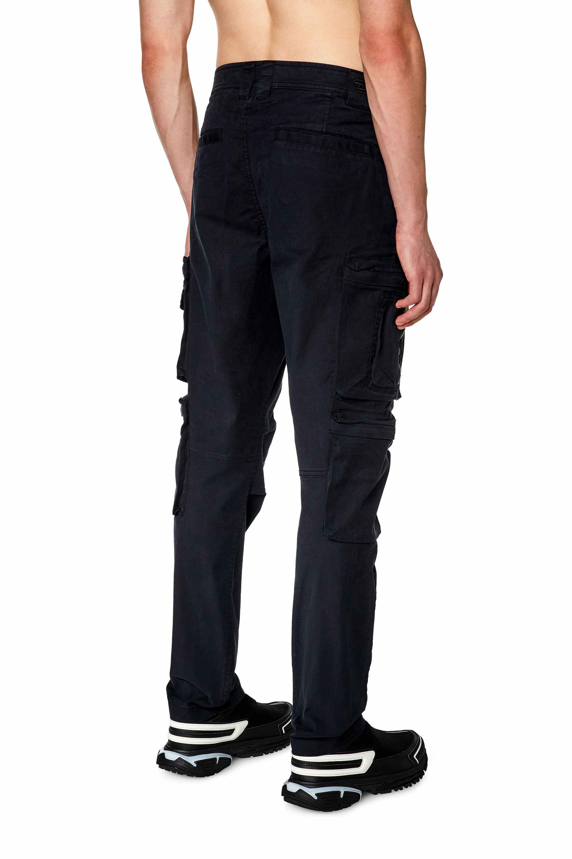 Black Cargo pants with zip pocket