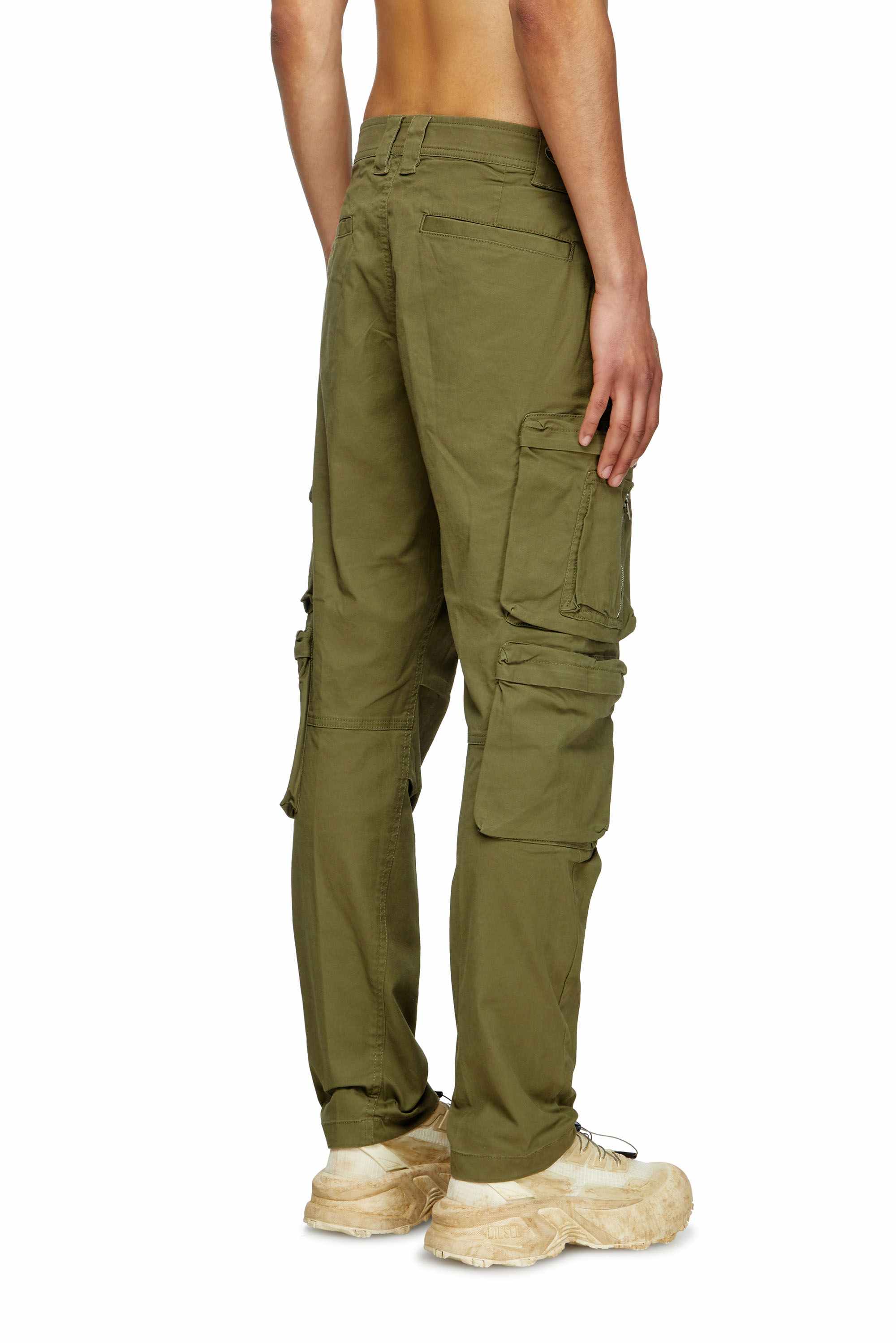 Green Cargo pants with zip pocket