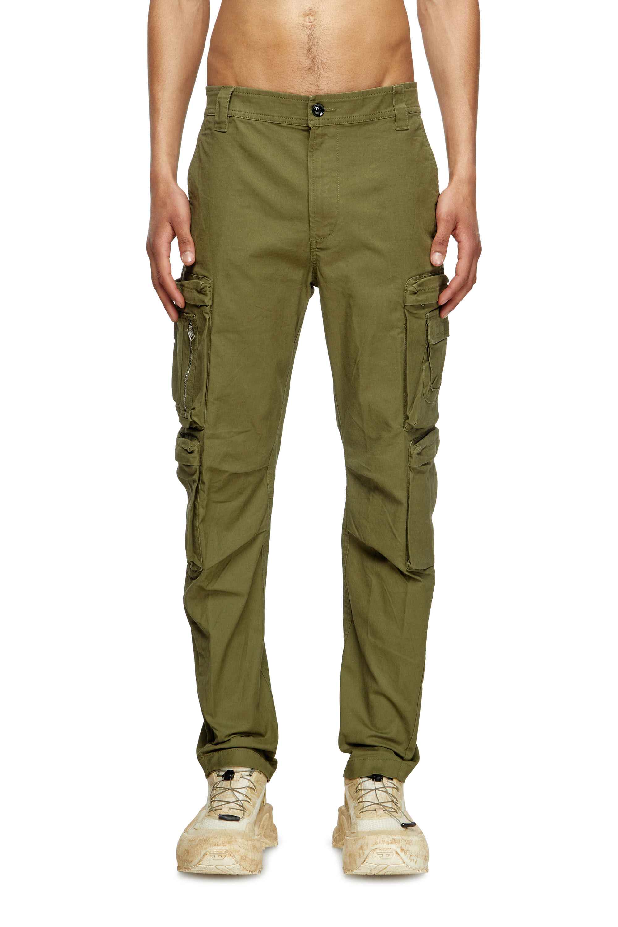 Cargo pants with zip pocket