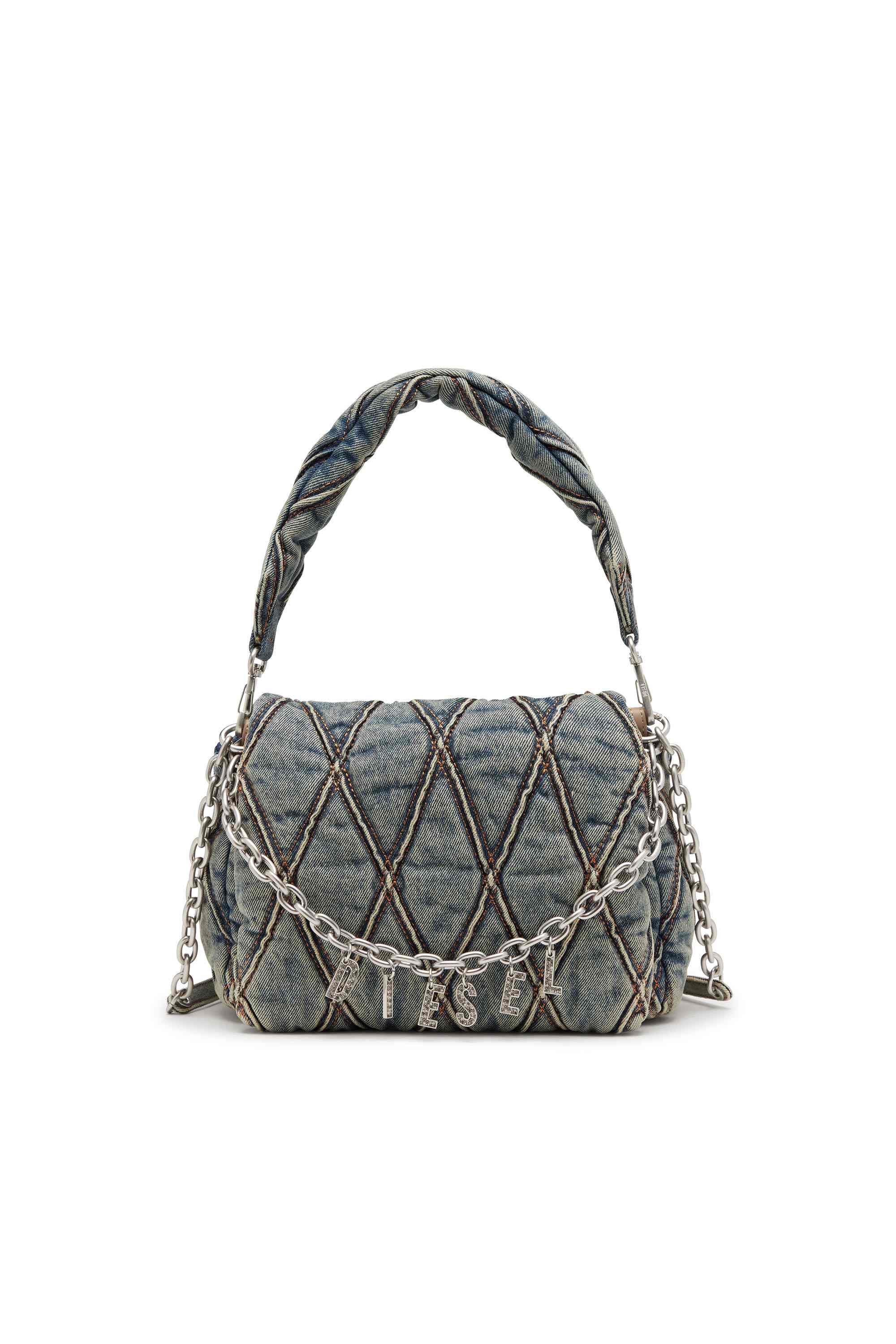 Blue Charm-D M-Handbag in quilted denim