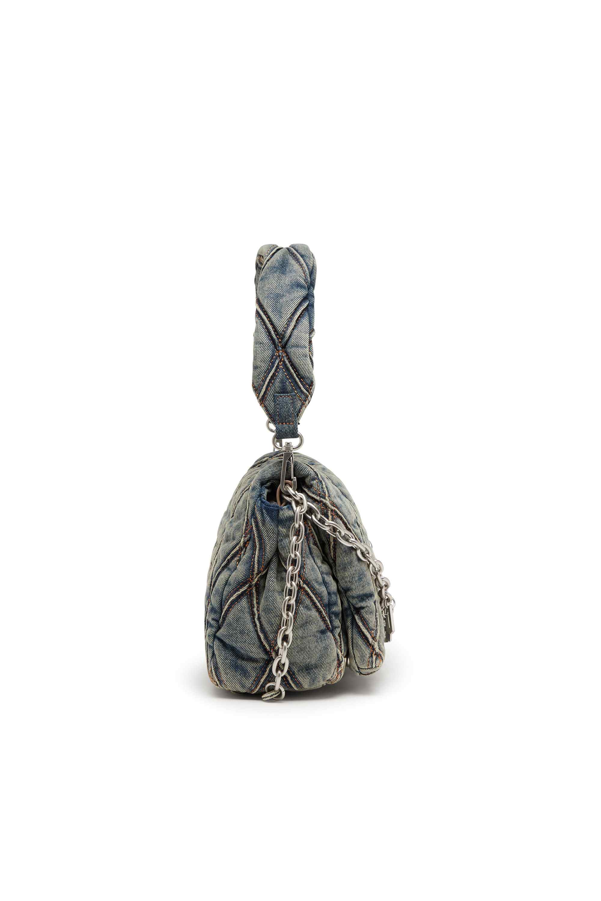 Blue Charm-D M-Handbag in quilted denim
