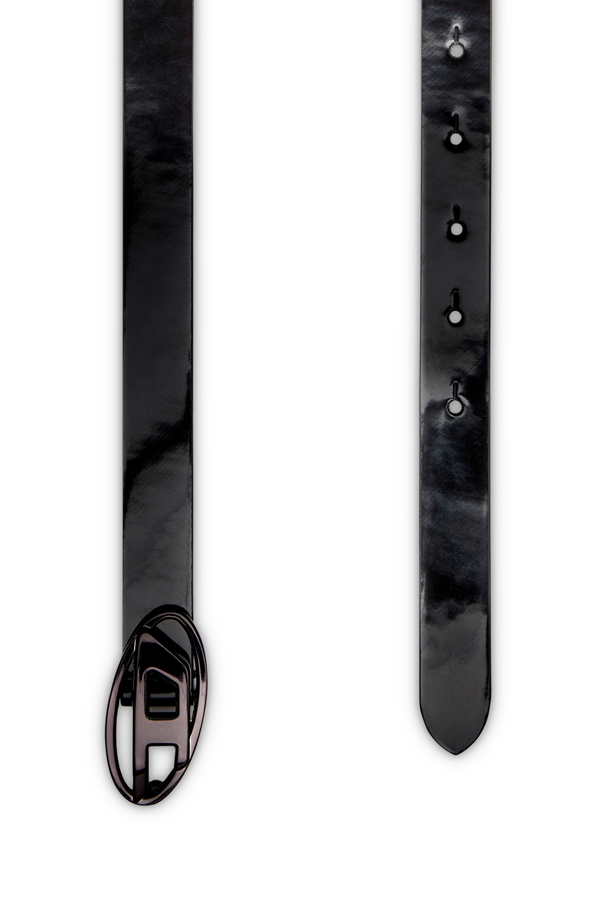 Black Slim metallic belt