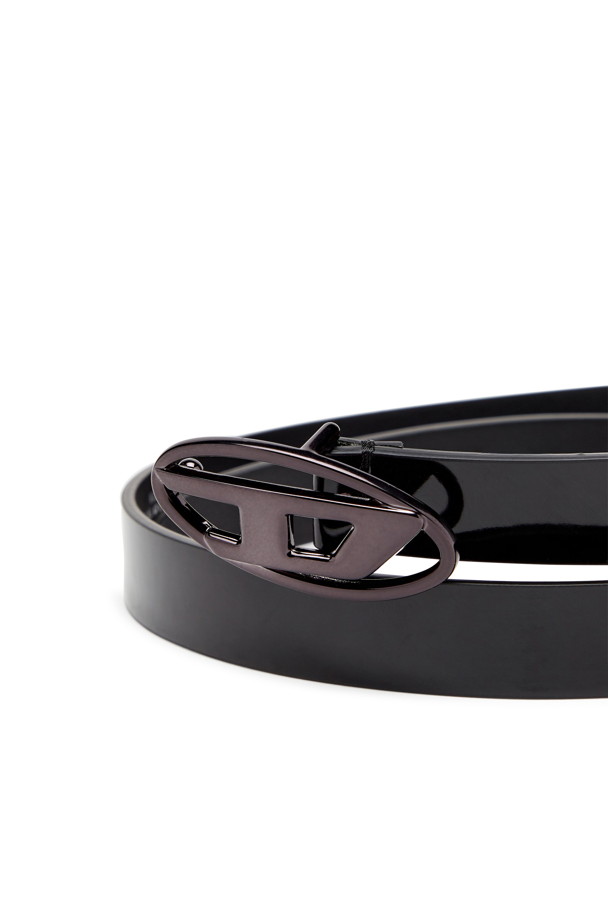 Black Slim metallic belt