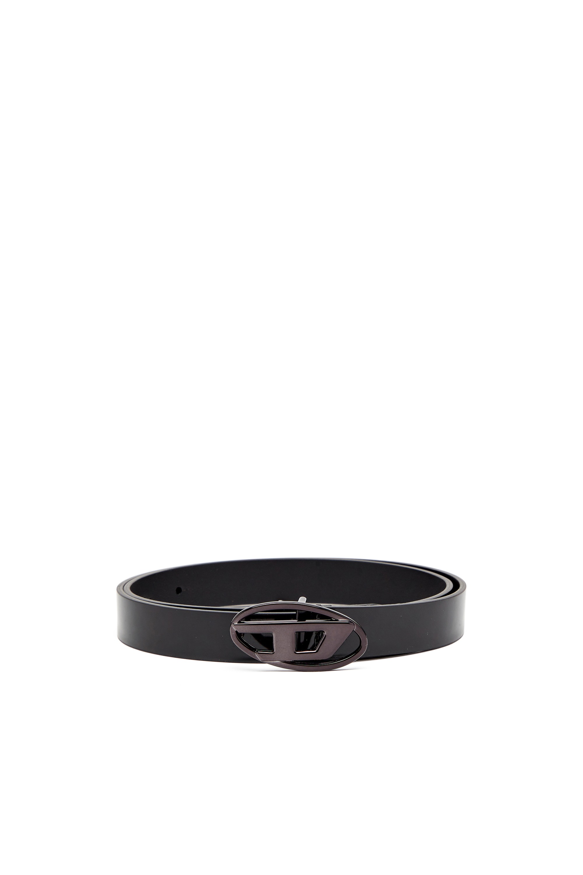 Black Slim metallic belt