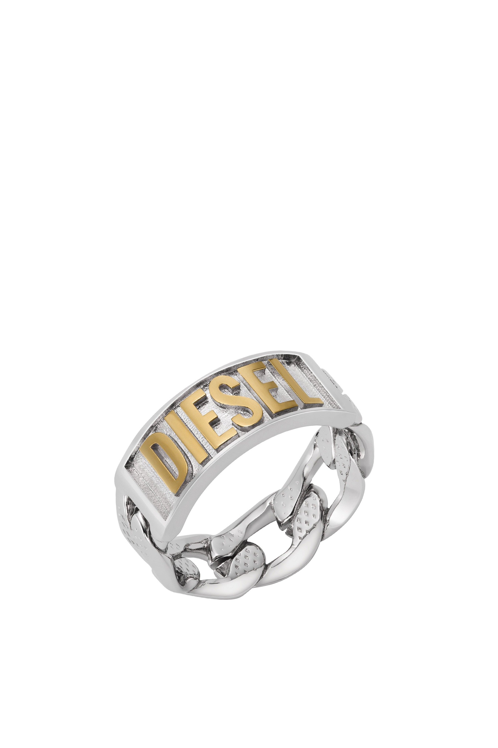 Silver DX1420- Two-Tone Stainless Steel Band Ring