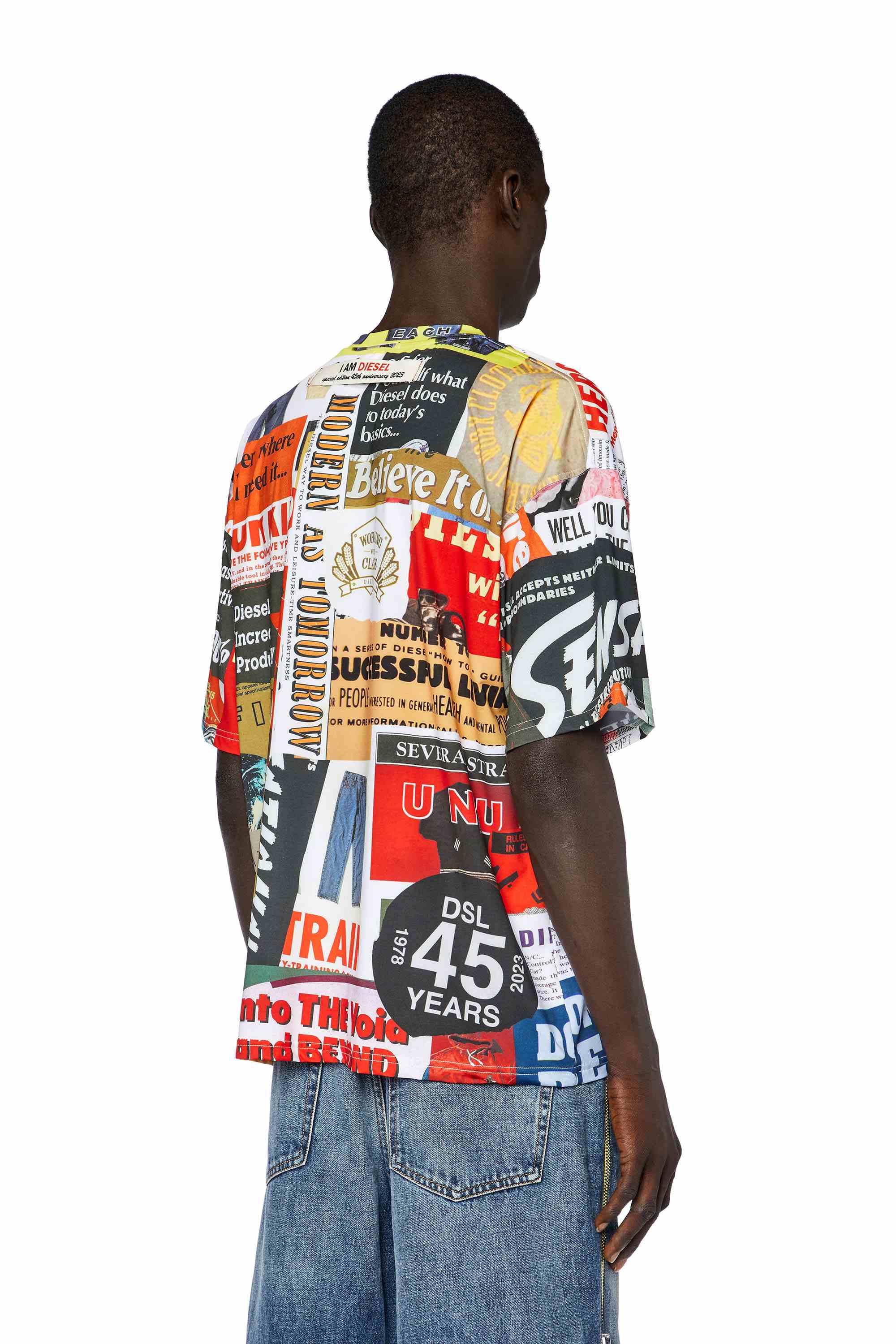 White  45th Anniversary graphic T-shirt