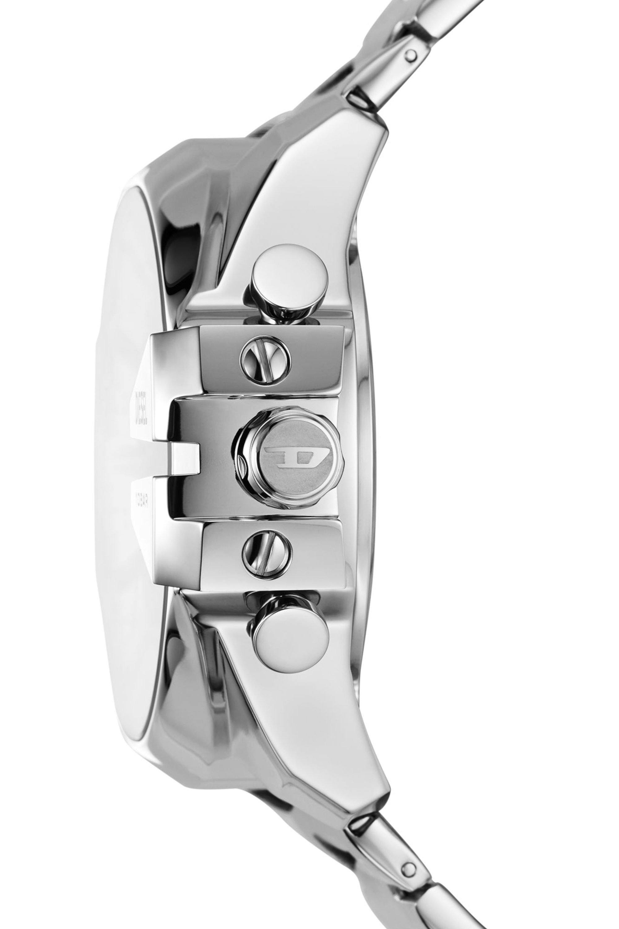 Silver Mega Chief ana-digi stainless steel watch