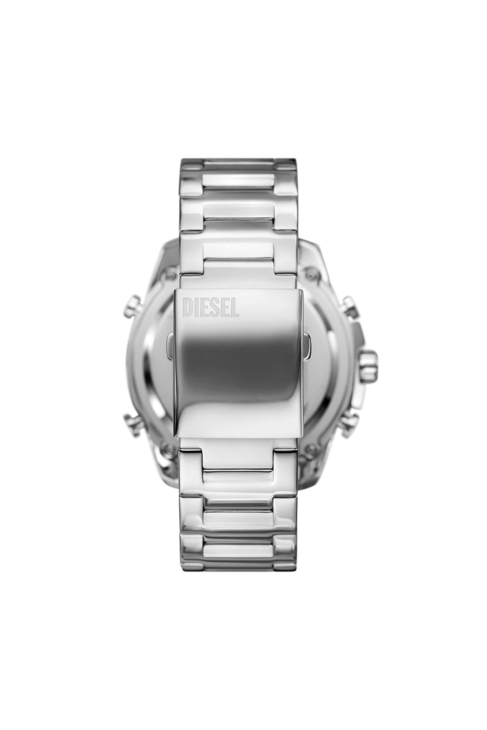 Silver Mega Chief ana-digi stainless steel watch