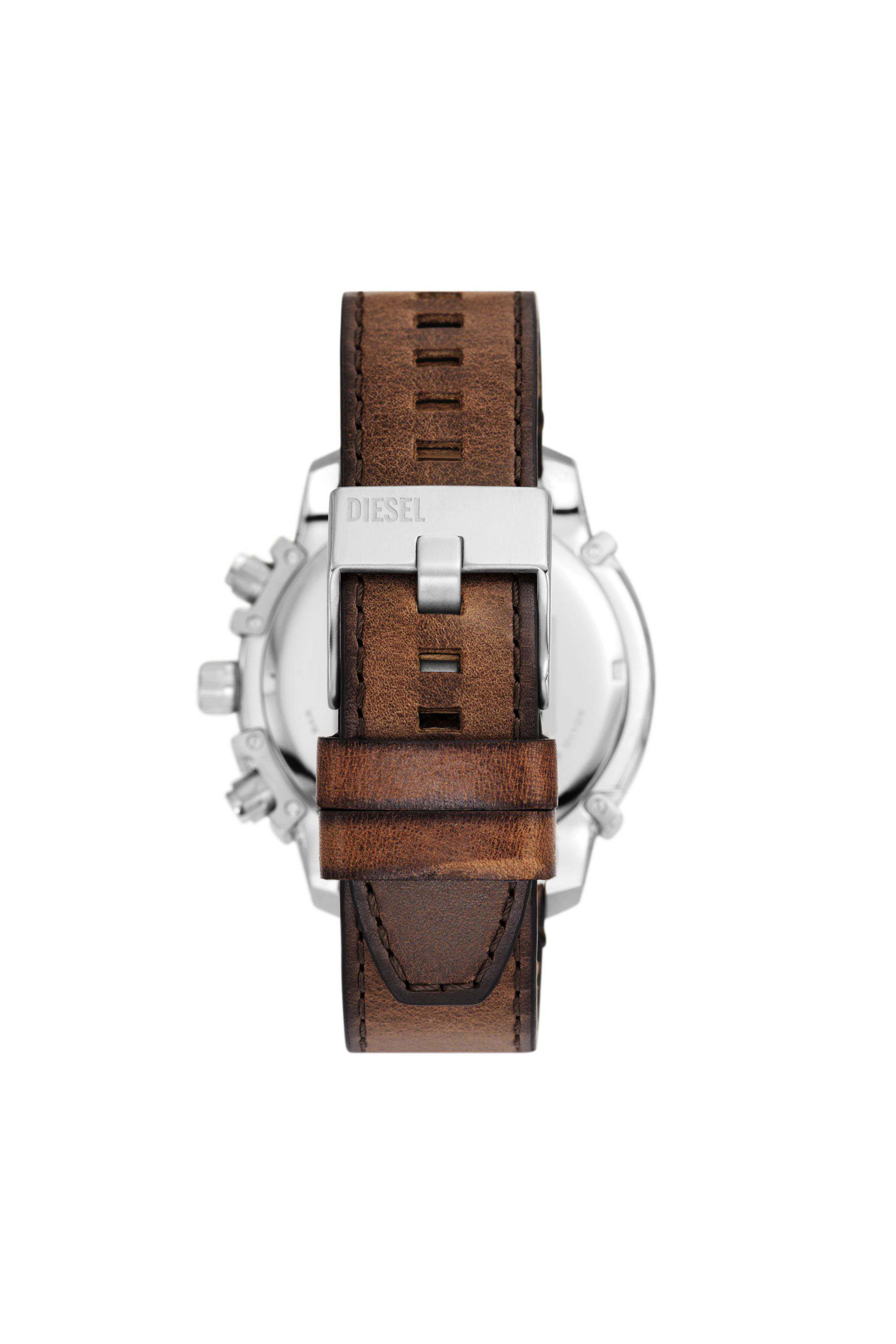 Brown Griffed chronograph brown leather watch