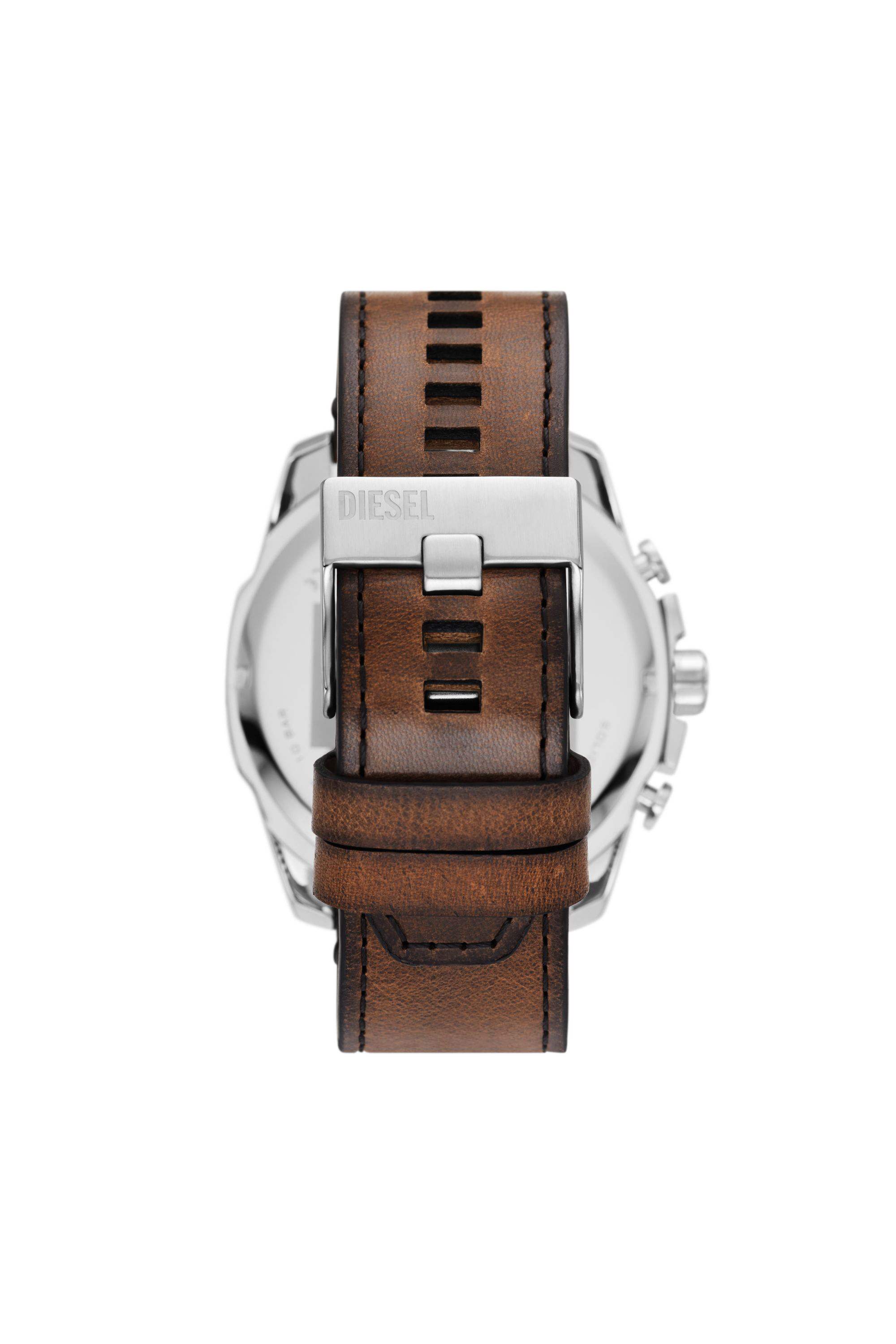 Brown DZ4657- Mega Chief chronograph brown leather watch