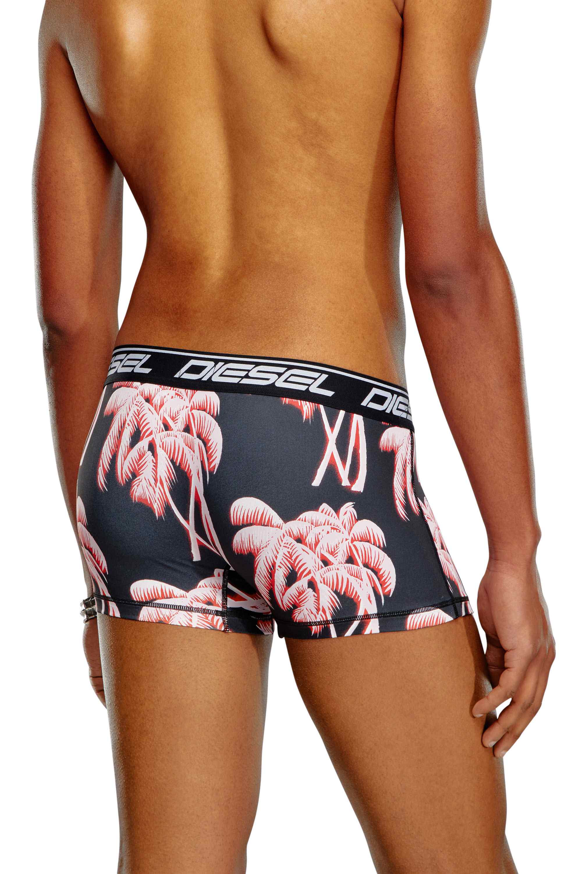 Black Printed microfibre boxer briefs