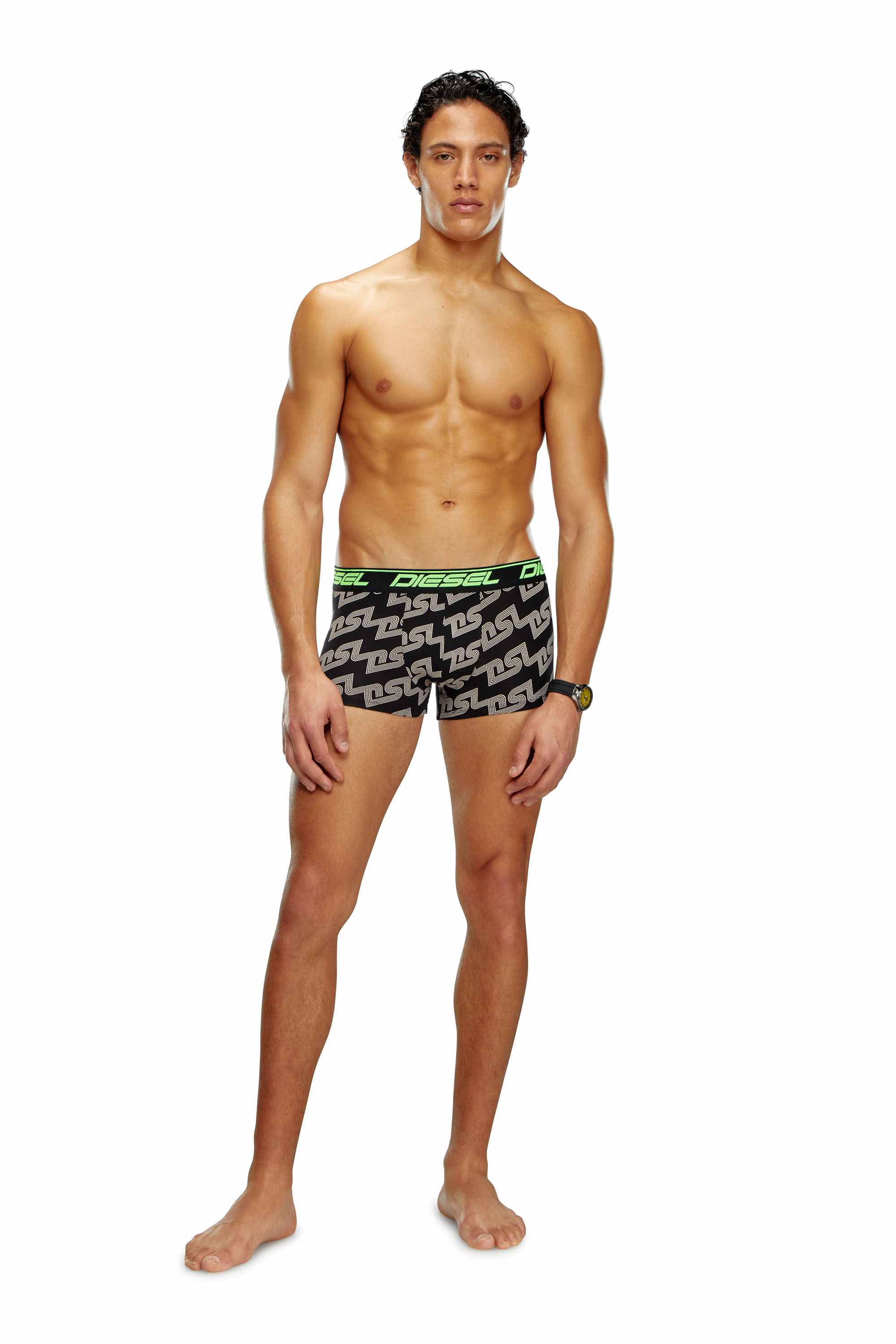 Black Three-pack cloudy-print boxer briefs