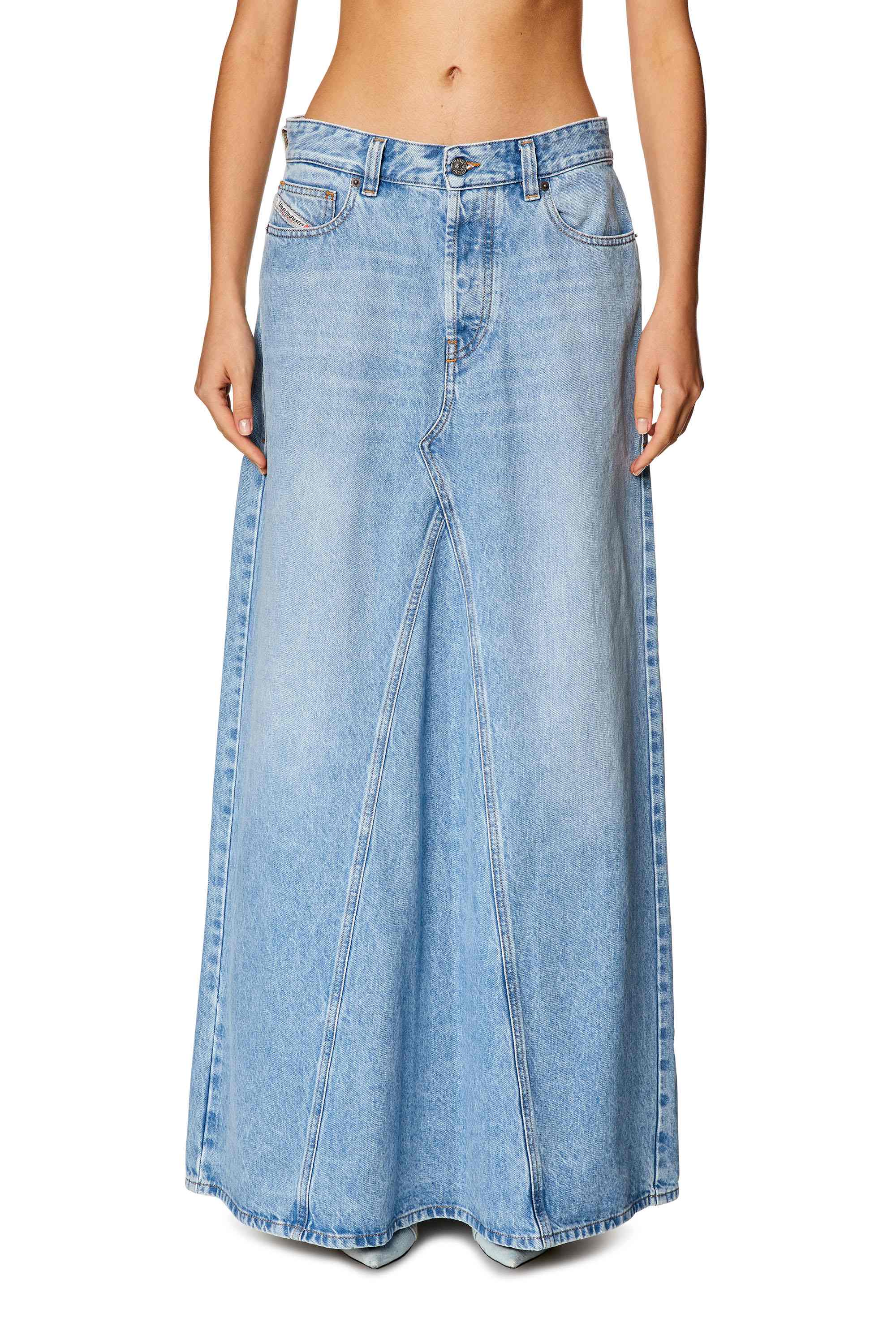 Blue Long skirt in denim