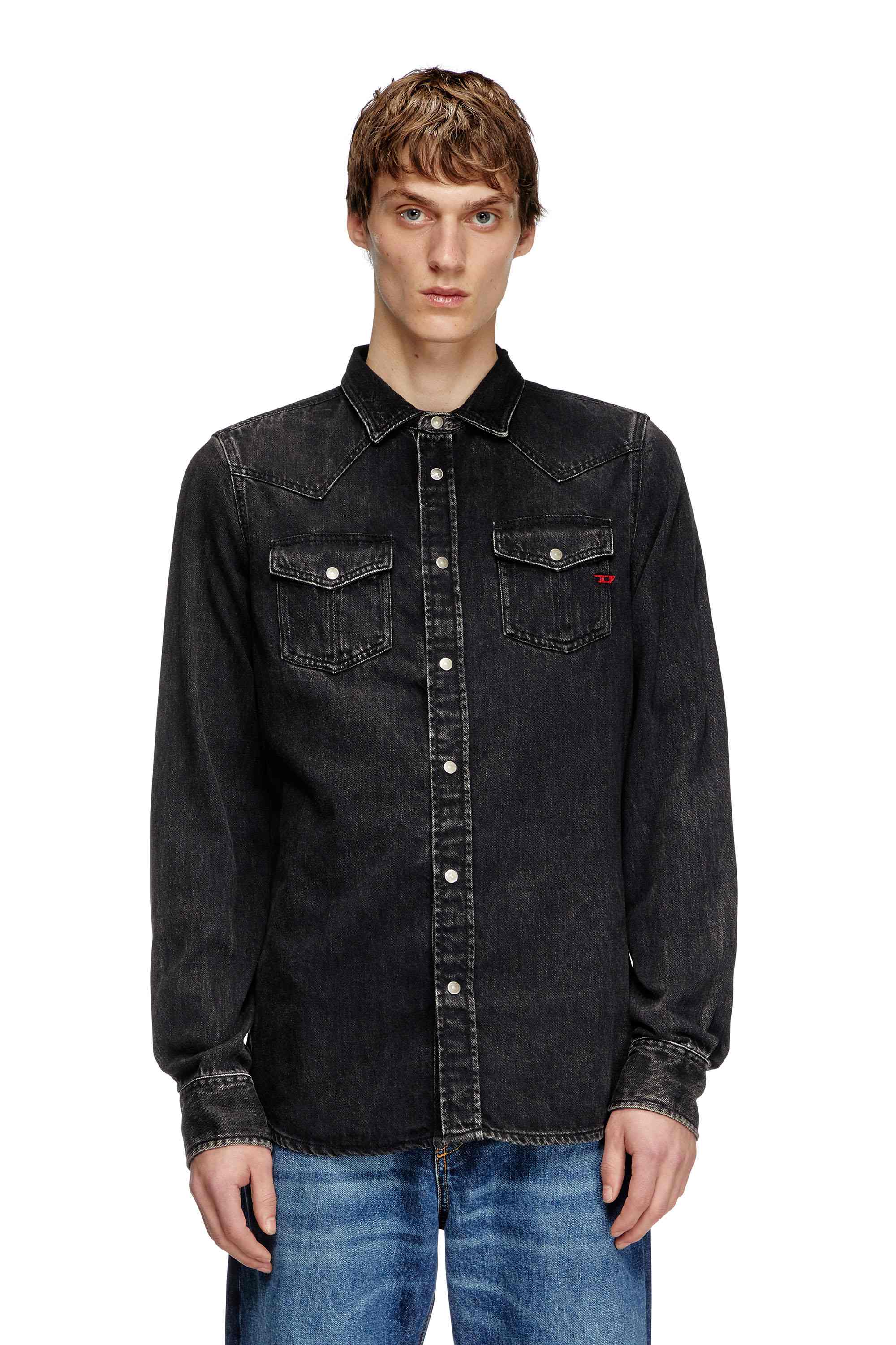 black Overshirt in Tencel denim