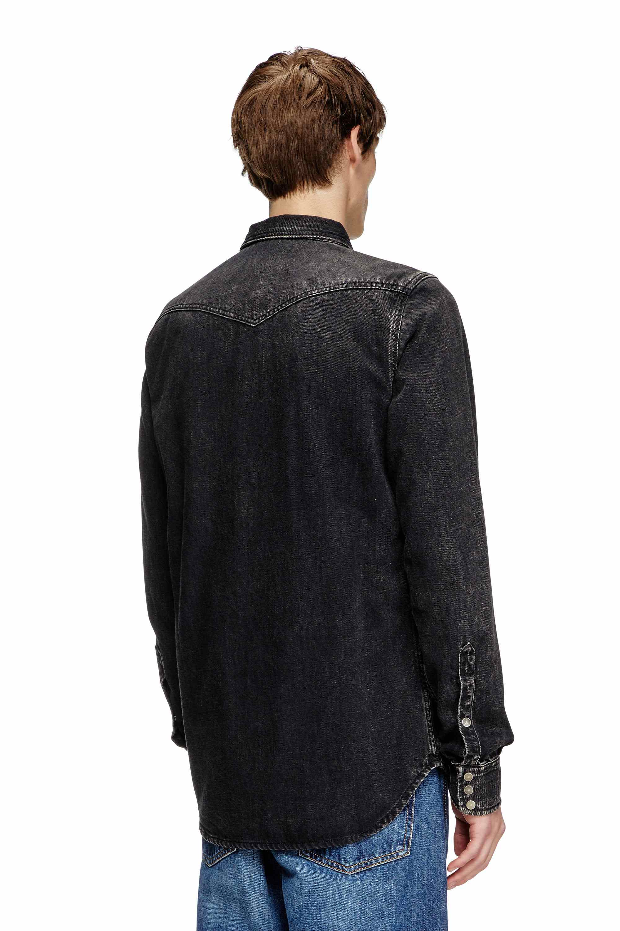 black Overshirt in Tencel denim