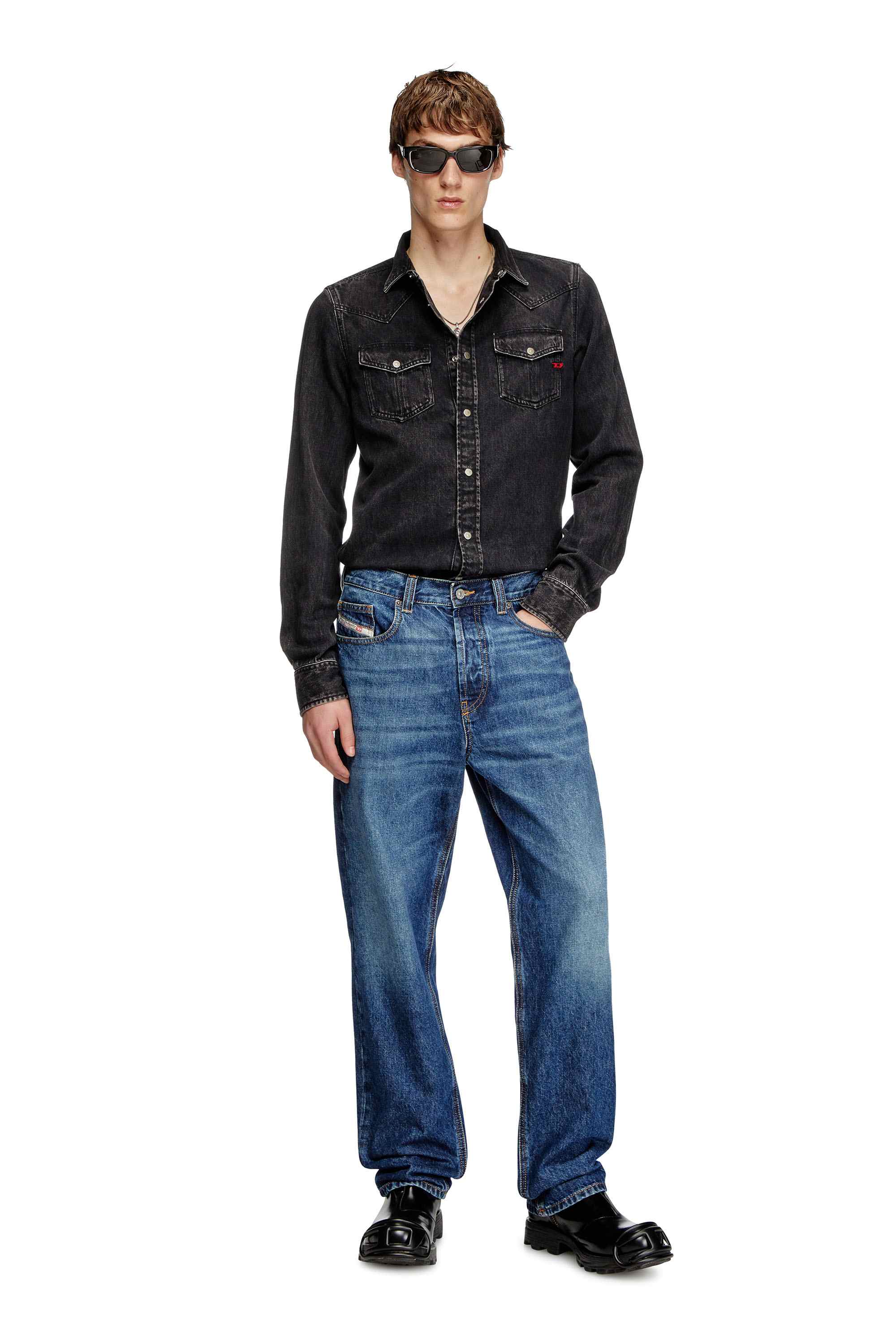 black Overshirt in Tencel denim