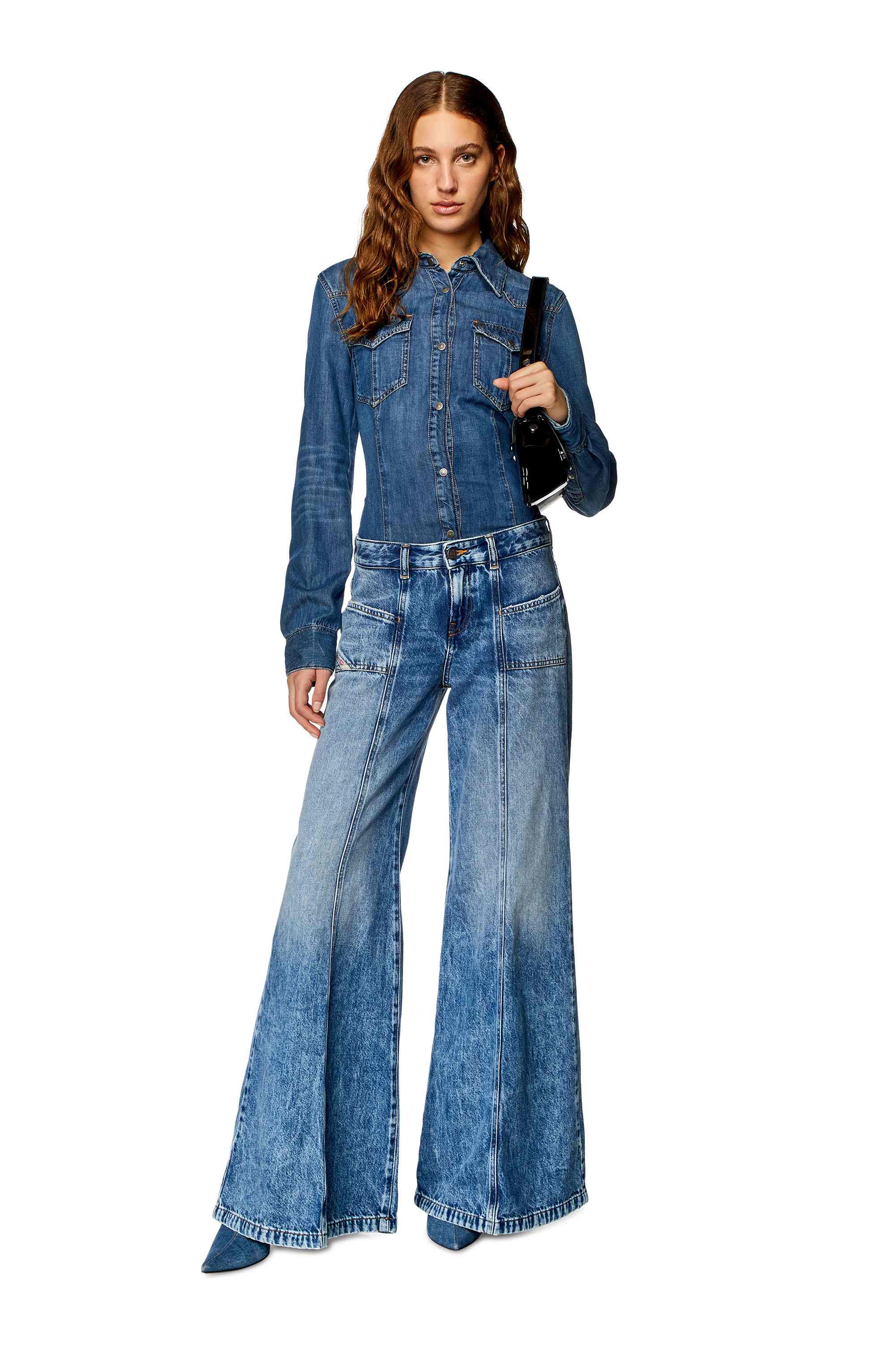 Blue Flare Jeans - D-Akii