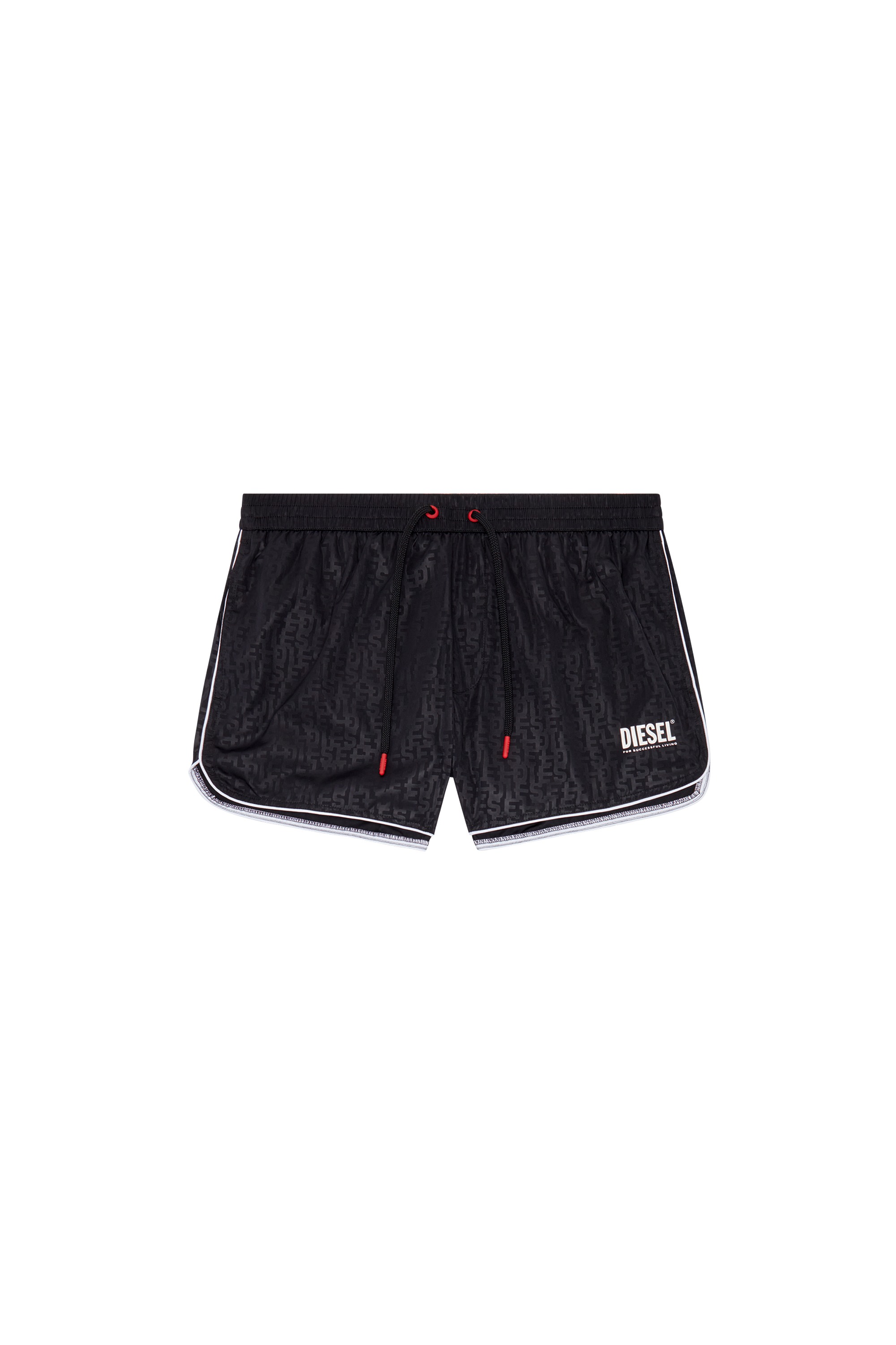 Black Mid-length monogram swim shorts