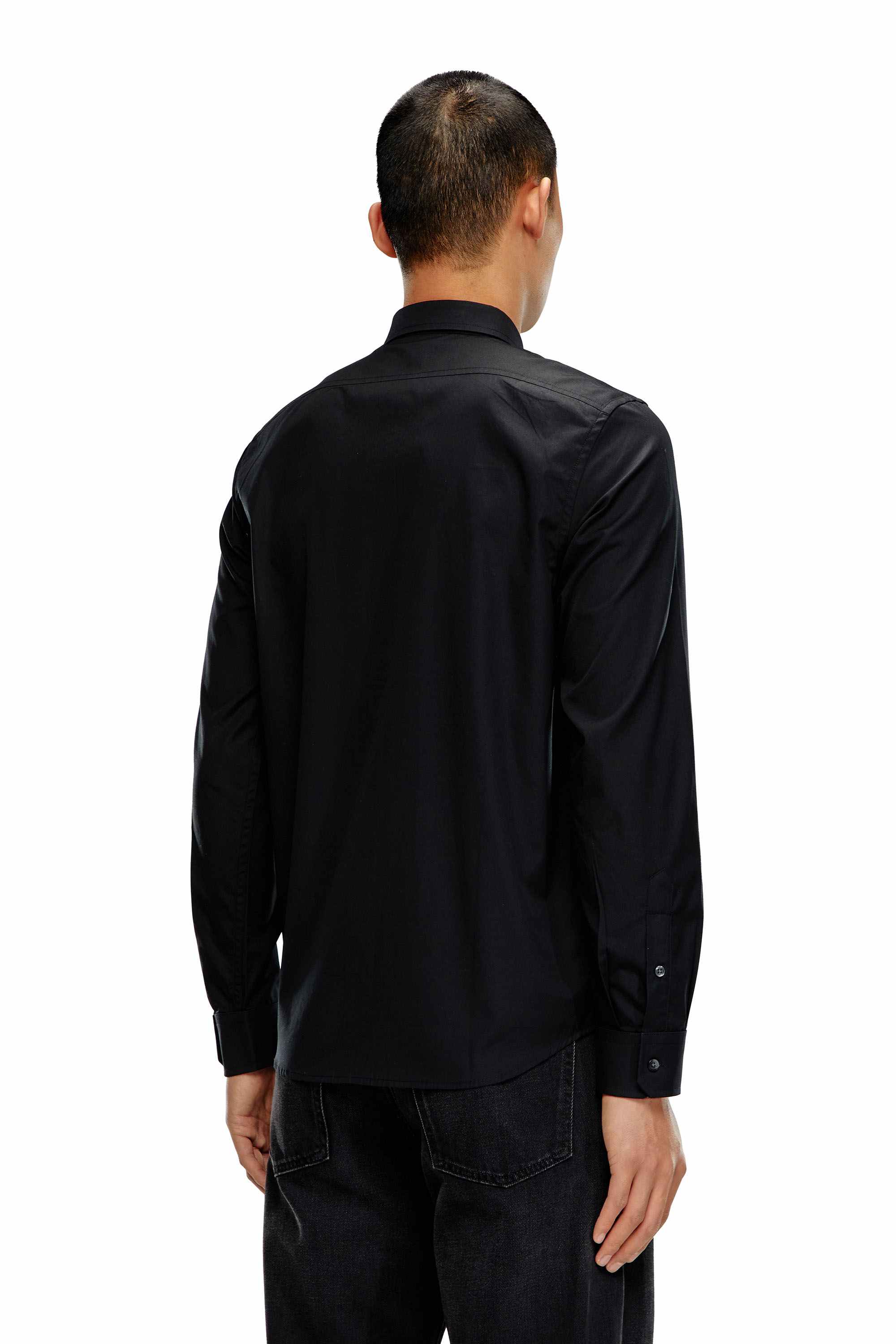 Black In-S-Bill-Emb Regular Fit Shirts