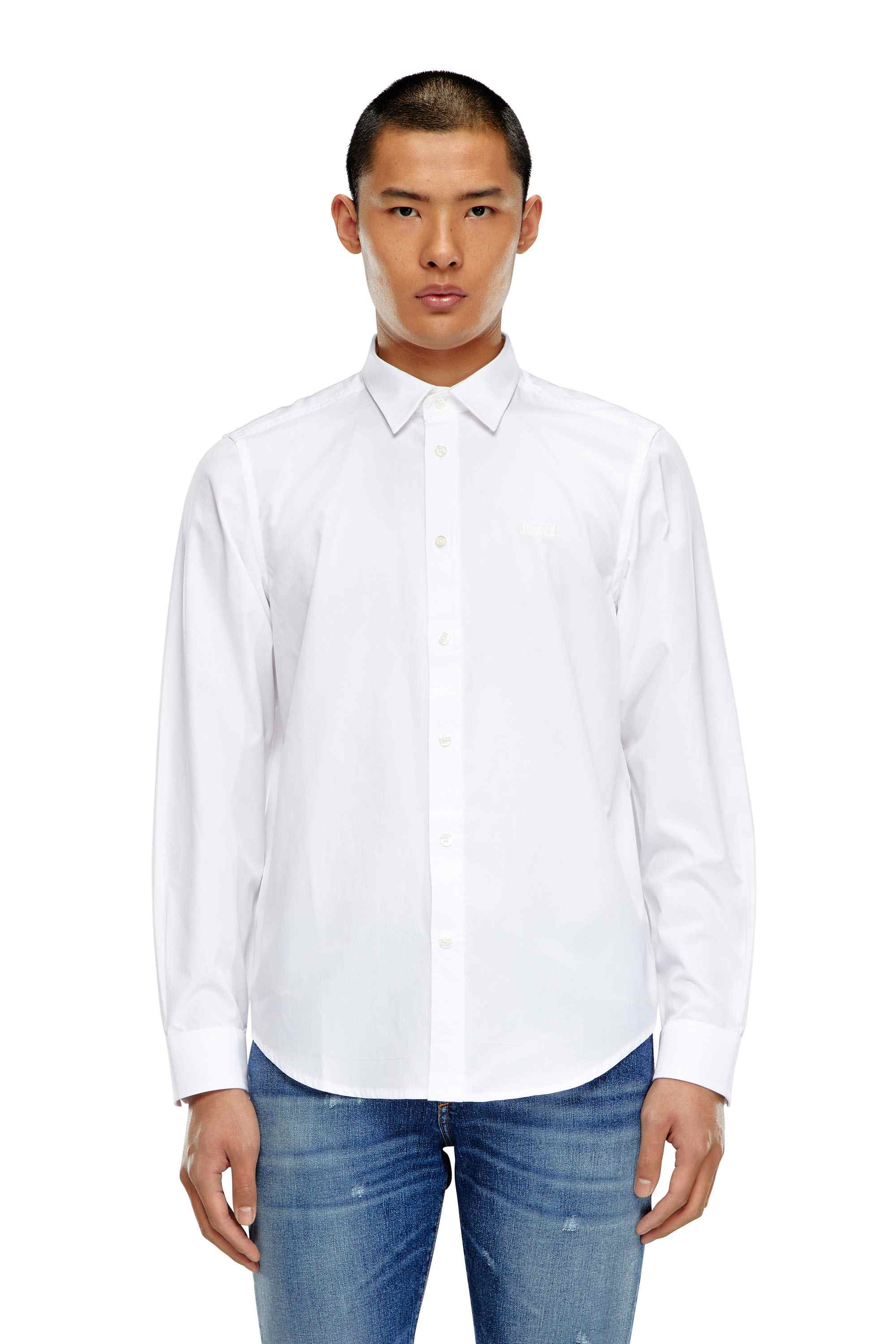 White In-S-Bill-Emb Regular Fit Shirts