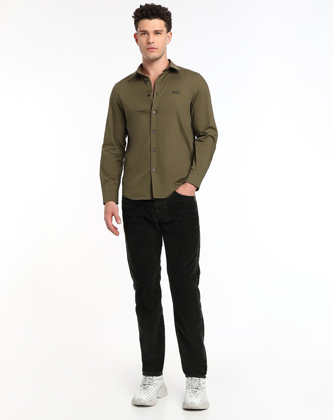 Military Green Male IN-S-BILL-EMB Shirts