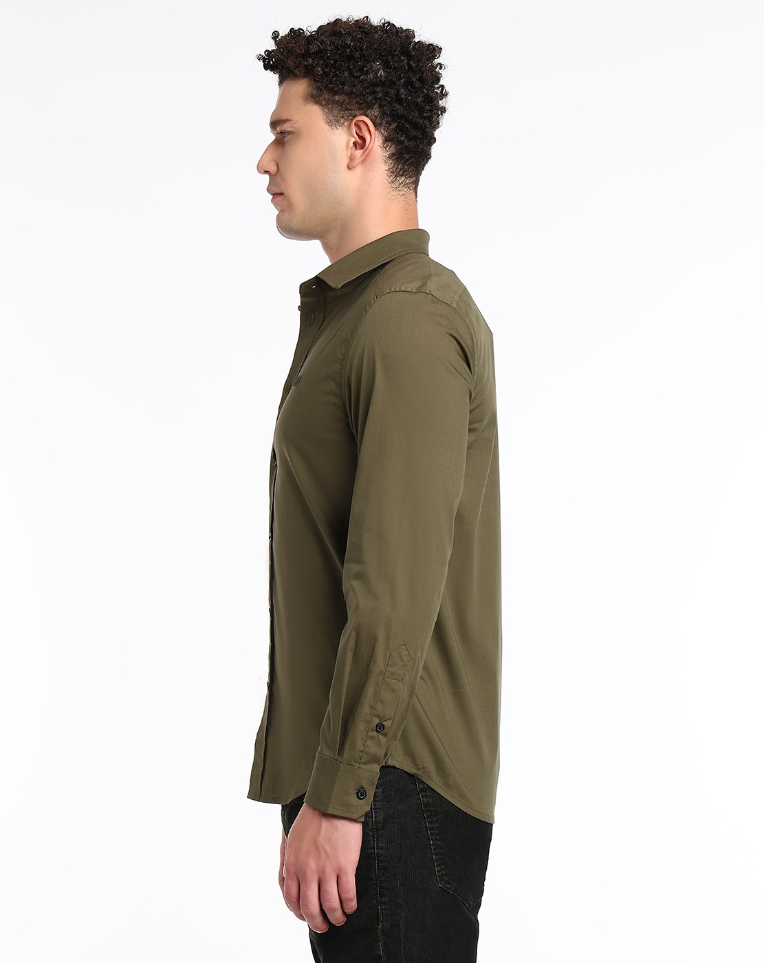 Military Green Male IN-S-BILL-EMB Shirts
