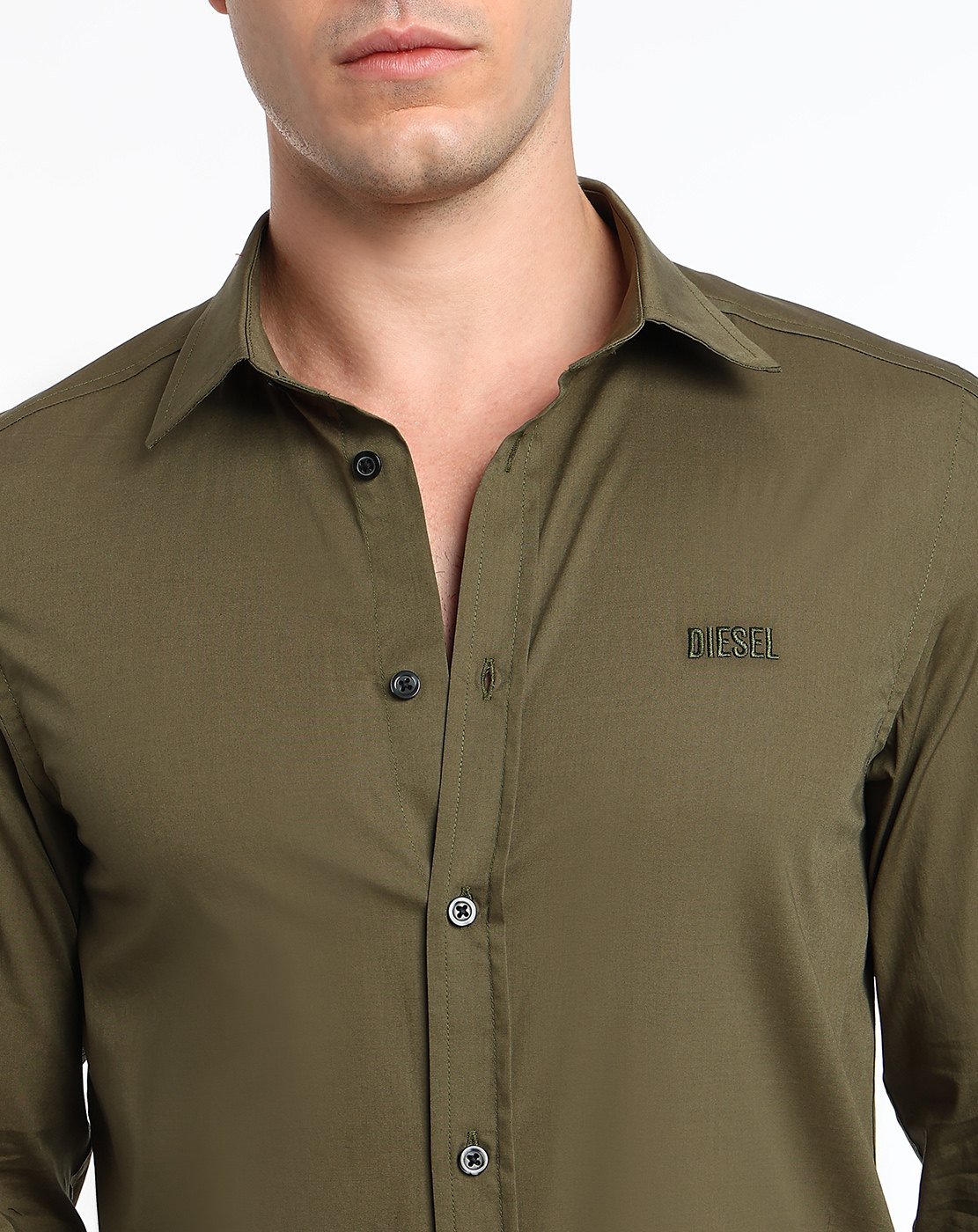 Military Green Male IN-S-BILL-EMB Shirts