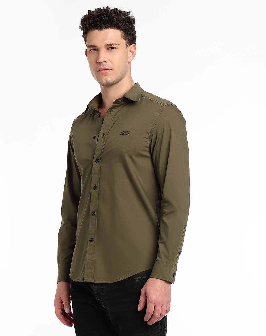Military Green Male IN-S-BILL-EMB Shirts