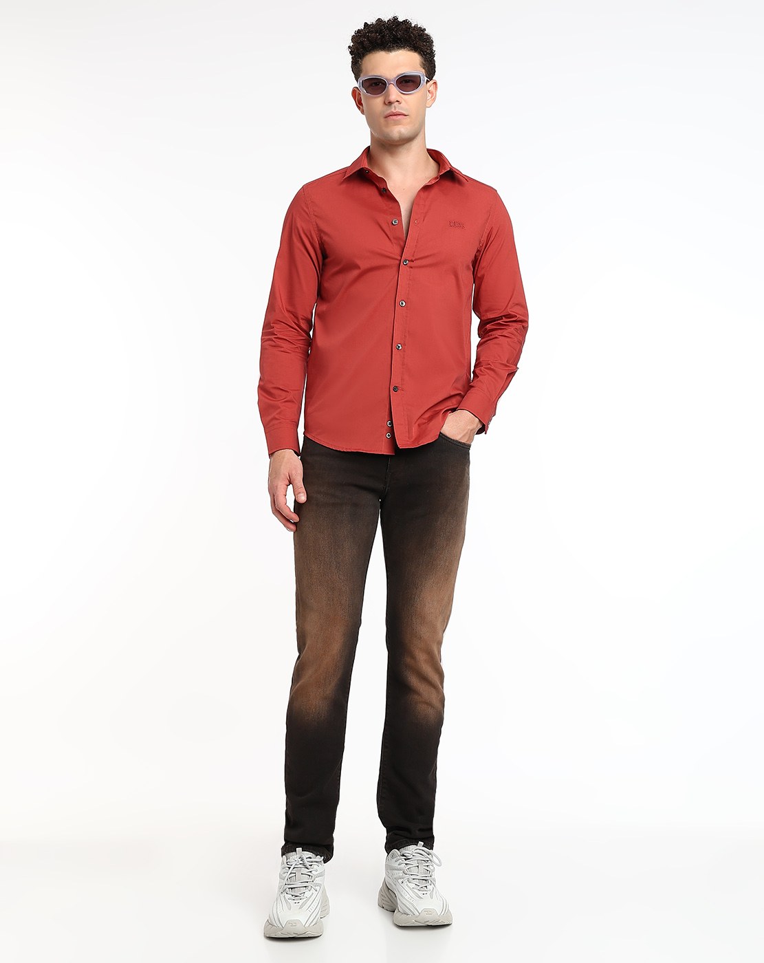 Brown Male IN-S-BILL-EMB Shirts