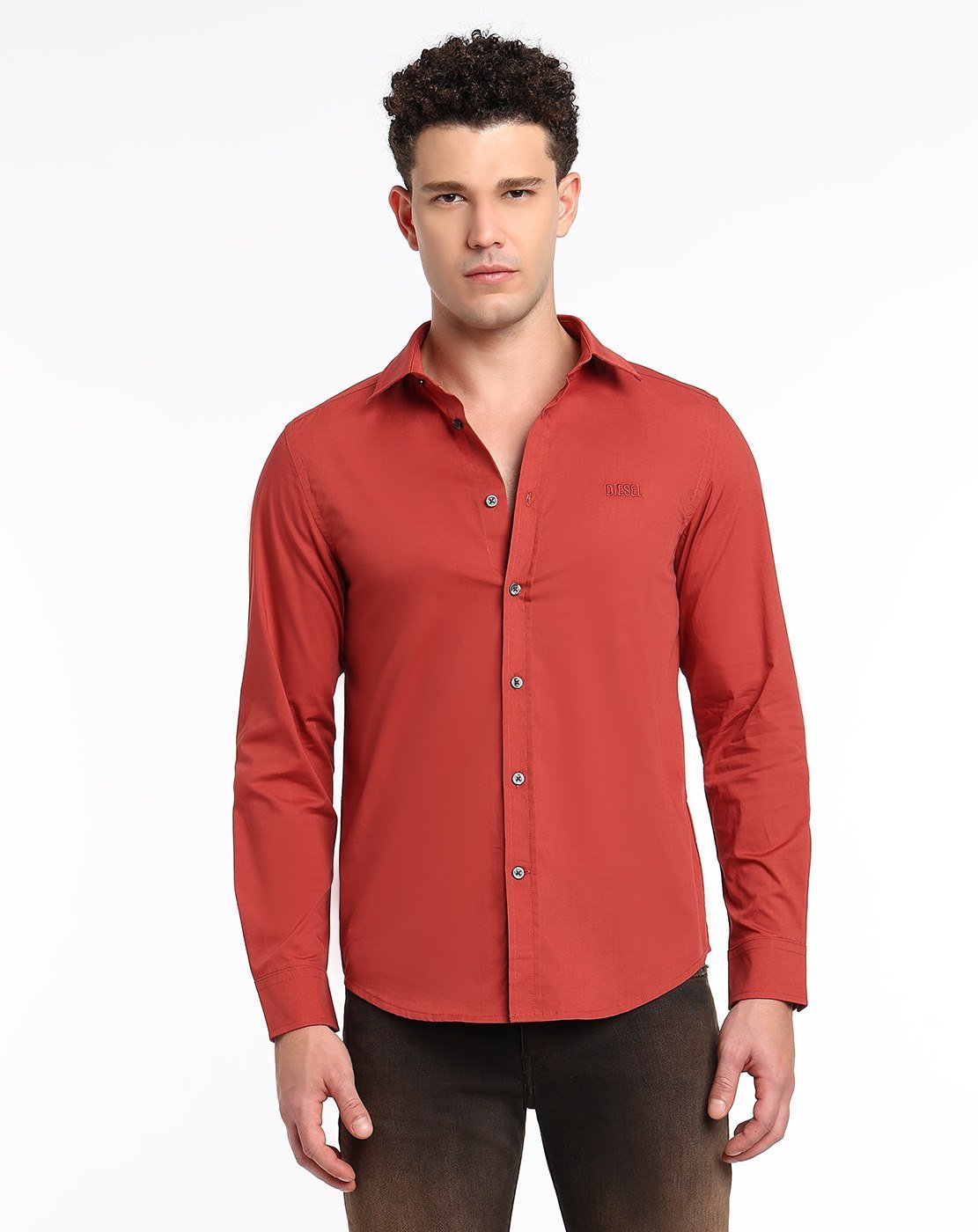 Brown Male IN-S-BILL-EMB Shirts