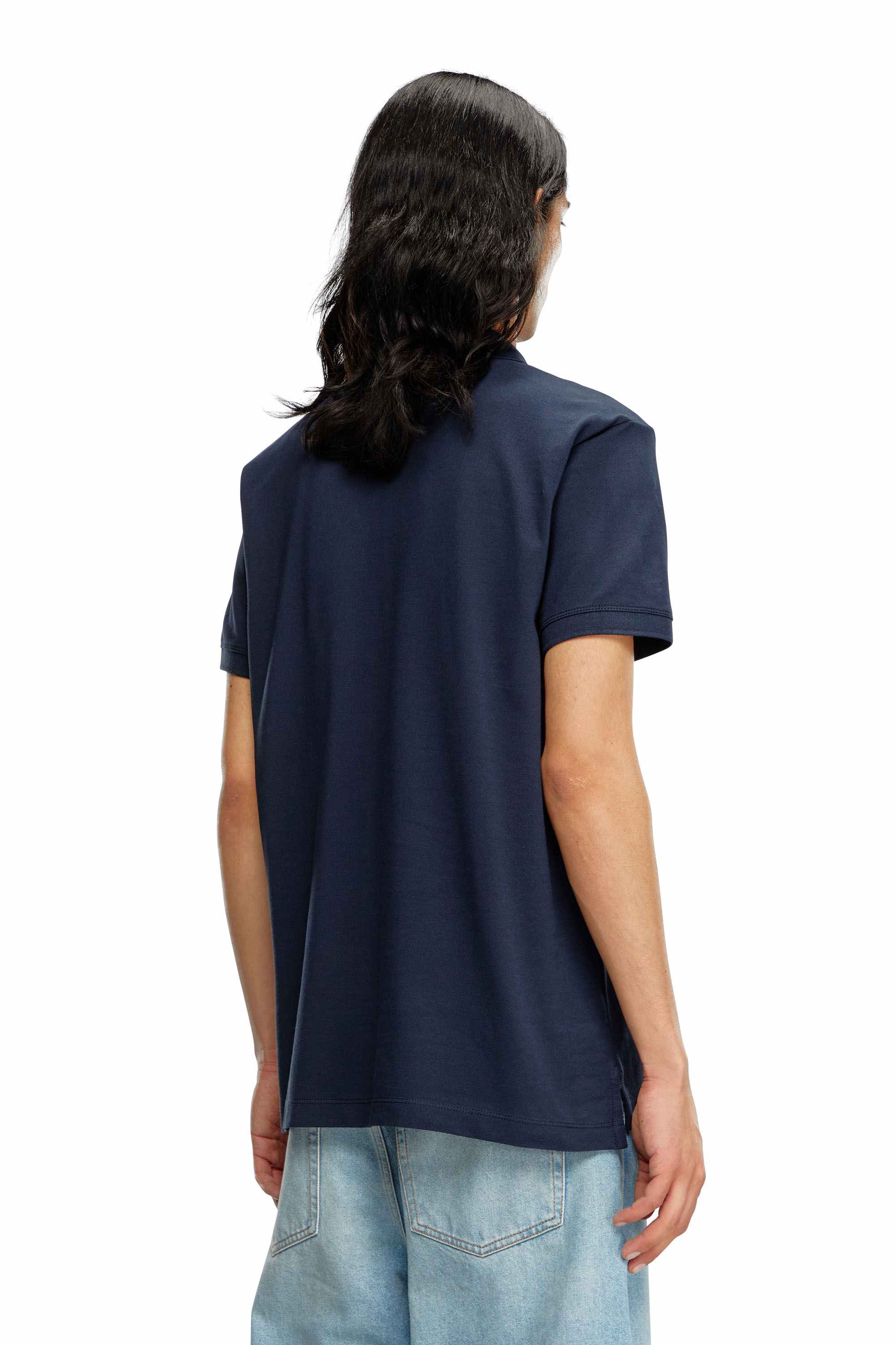 Blue Polo shirt with logo print