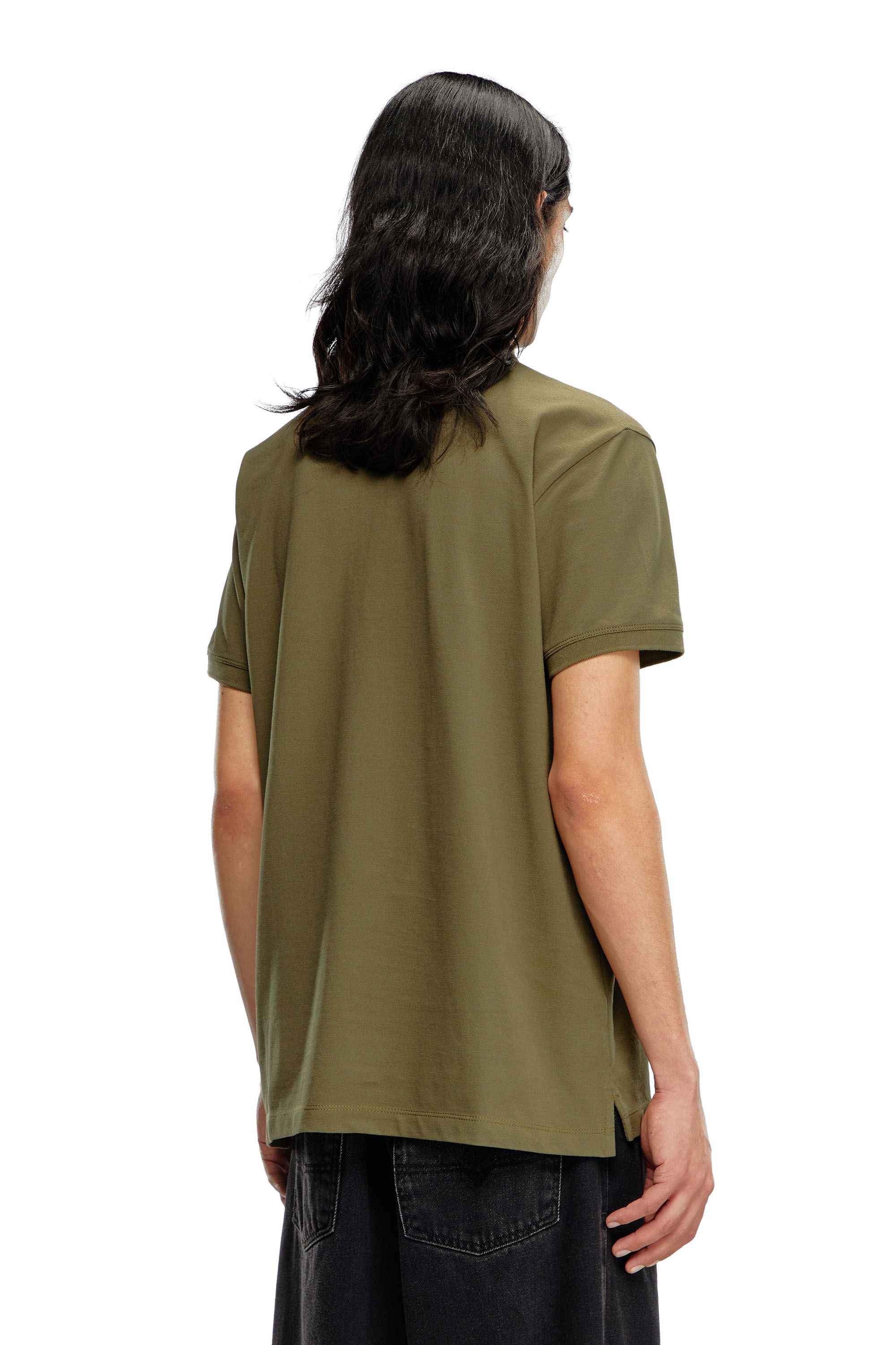 Green Polo shirt with logo print