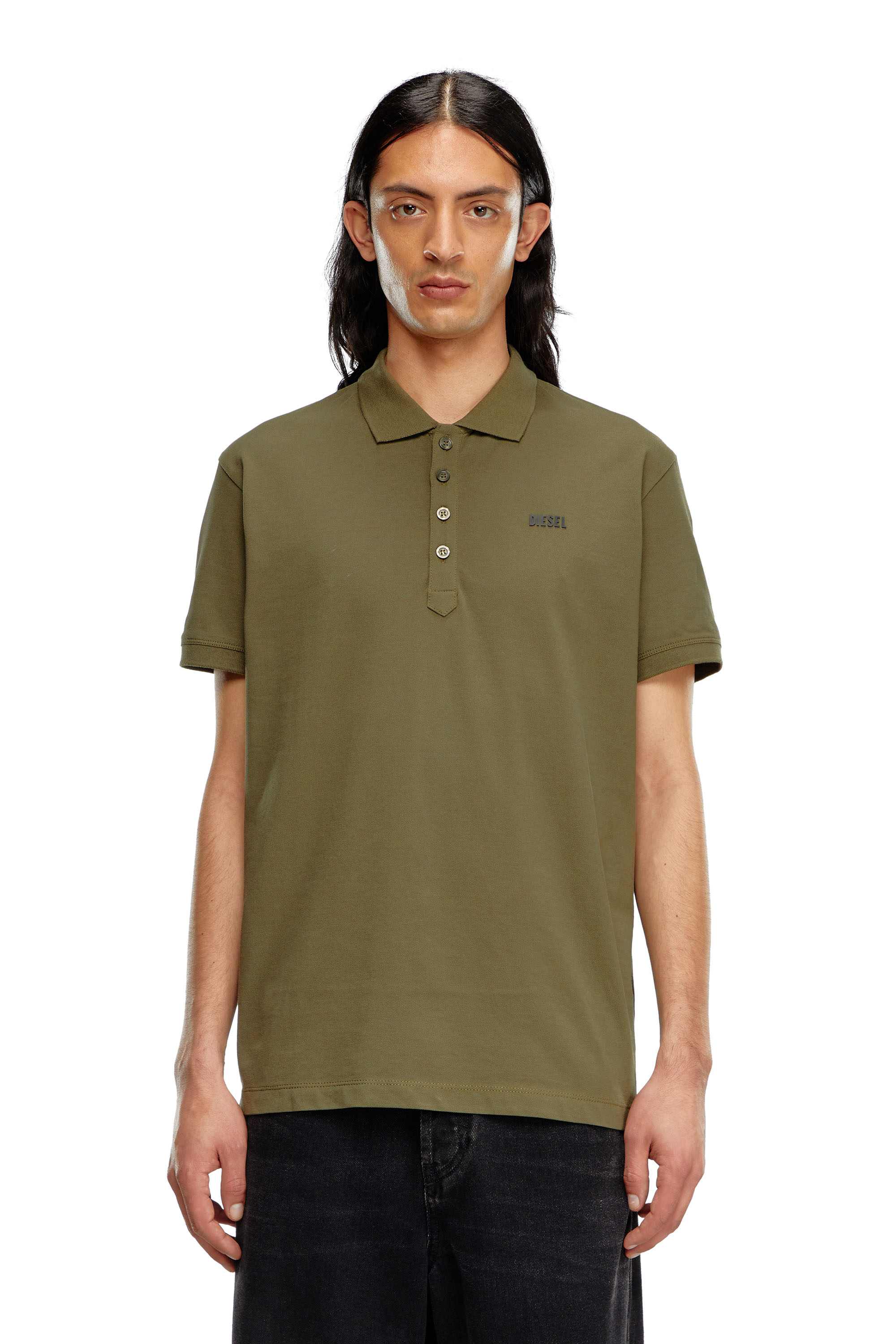 Green Polo shirt with logo print