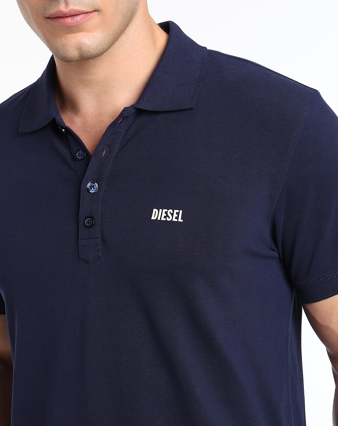 Blue Polo shirt with logo print