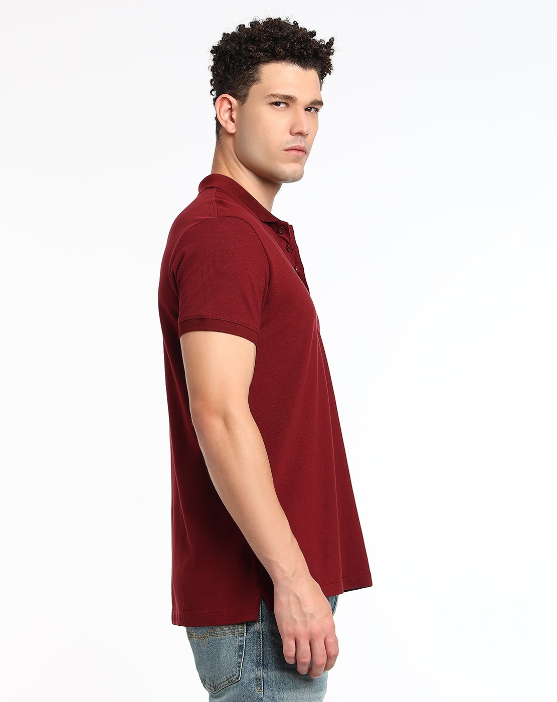 Brown Polo shirt with logo print