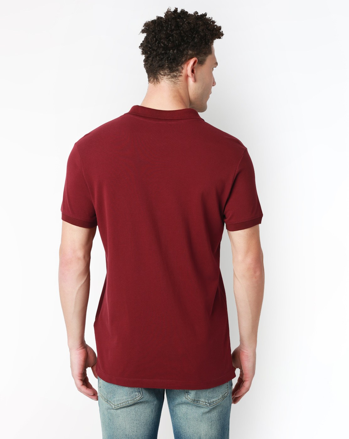 Brown Polo shirt with logo print
