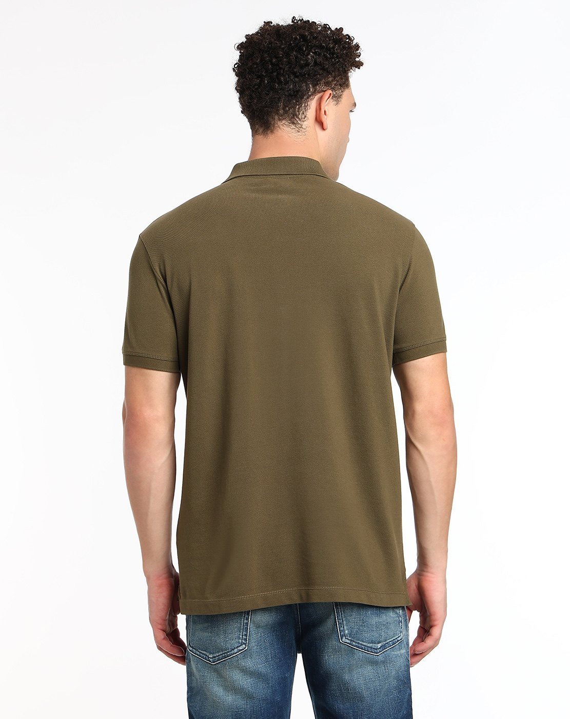Green Polo shirt with logo print