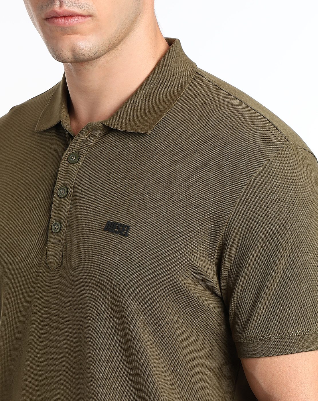 Green Polo shirt with logo print