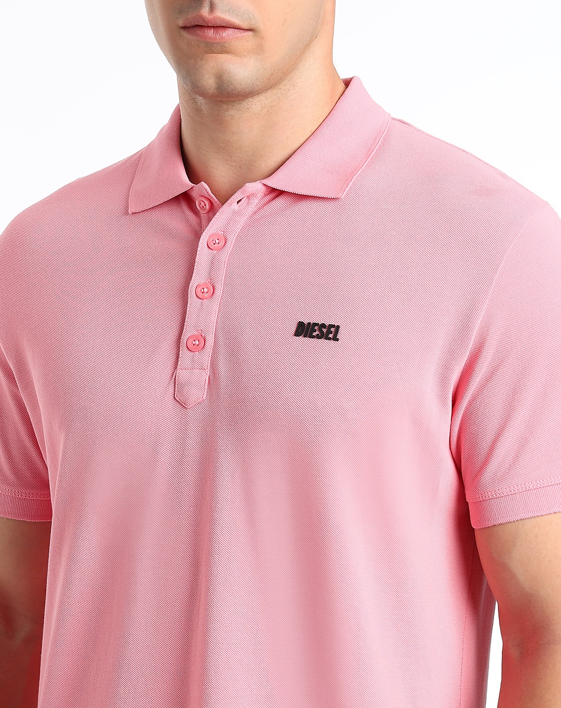 Pink Polo shirt with logo print
