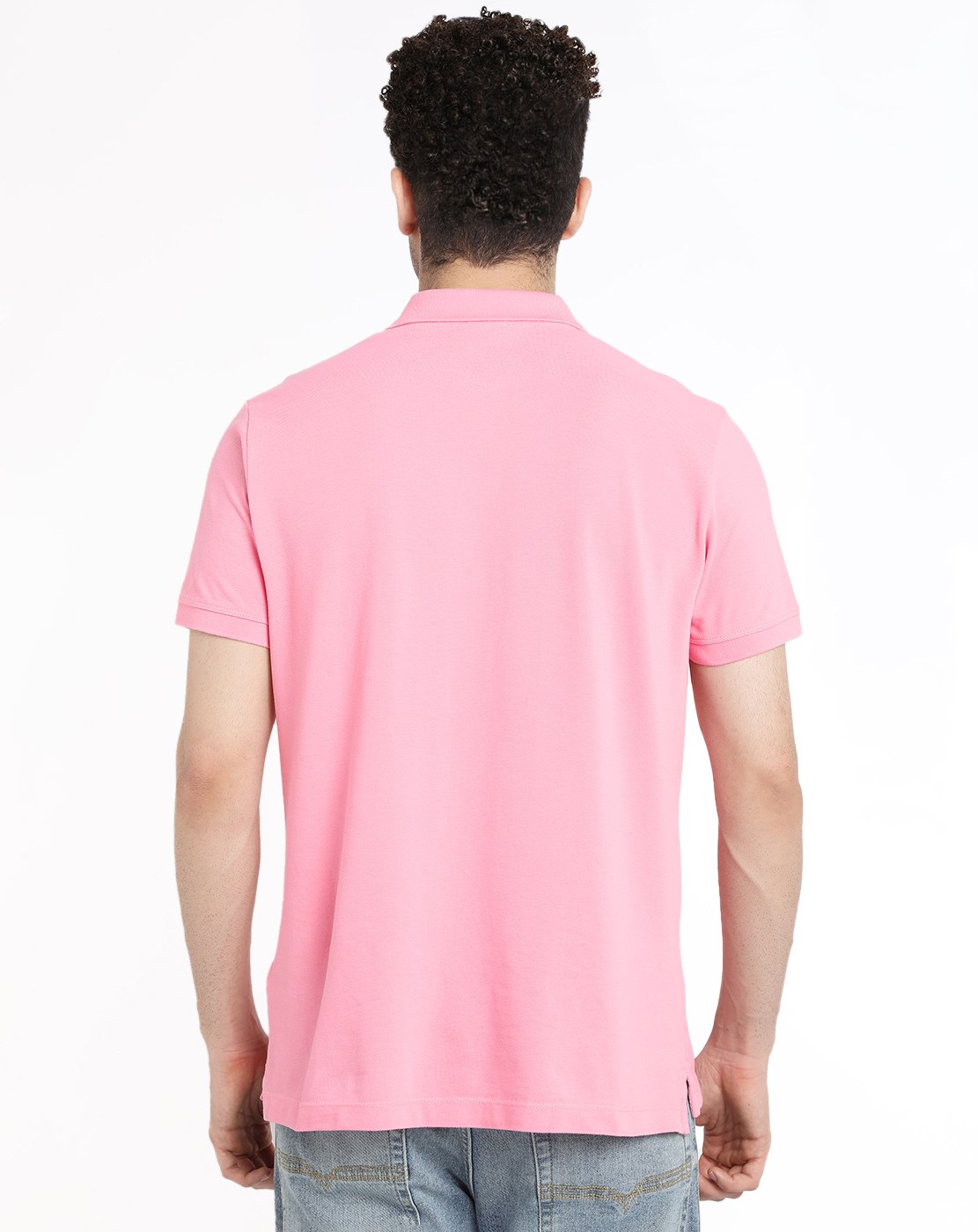 Pink Polo shirt with logo print