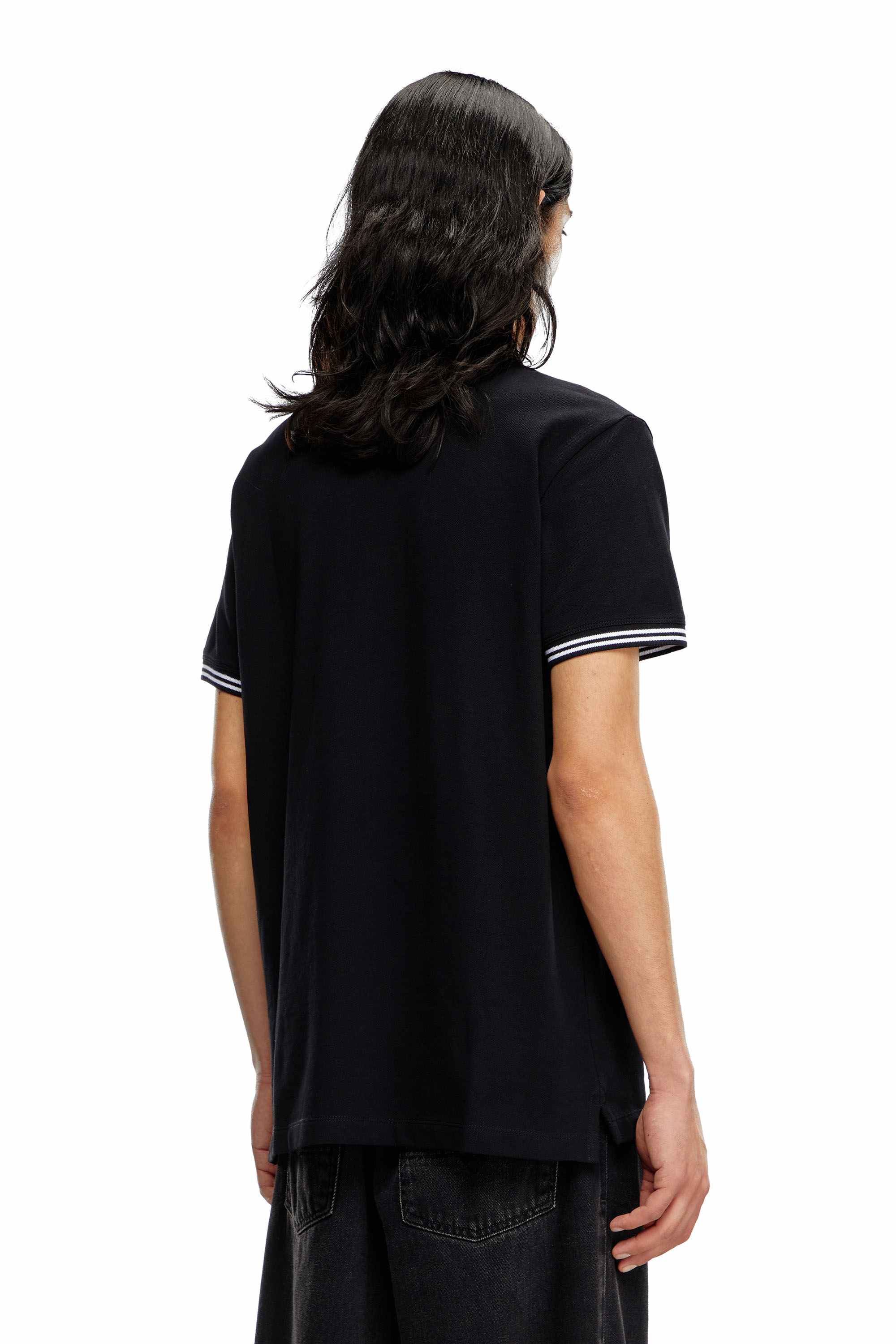 Black Polo shirt with logo patch