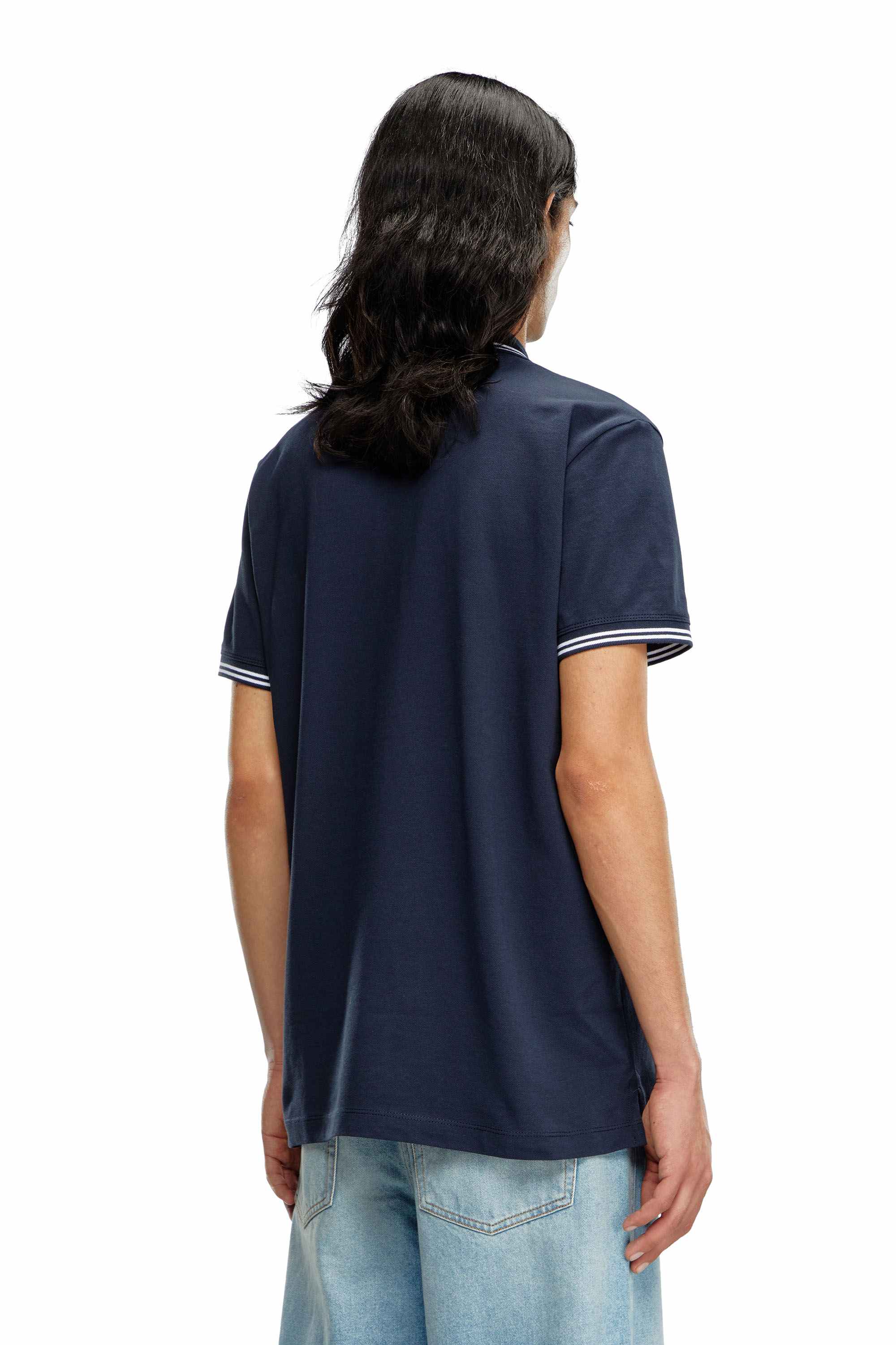 Blue Polo shirt with logo patch