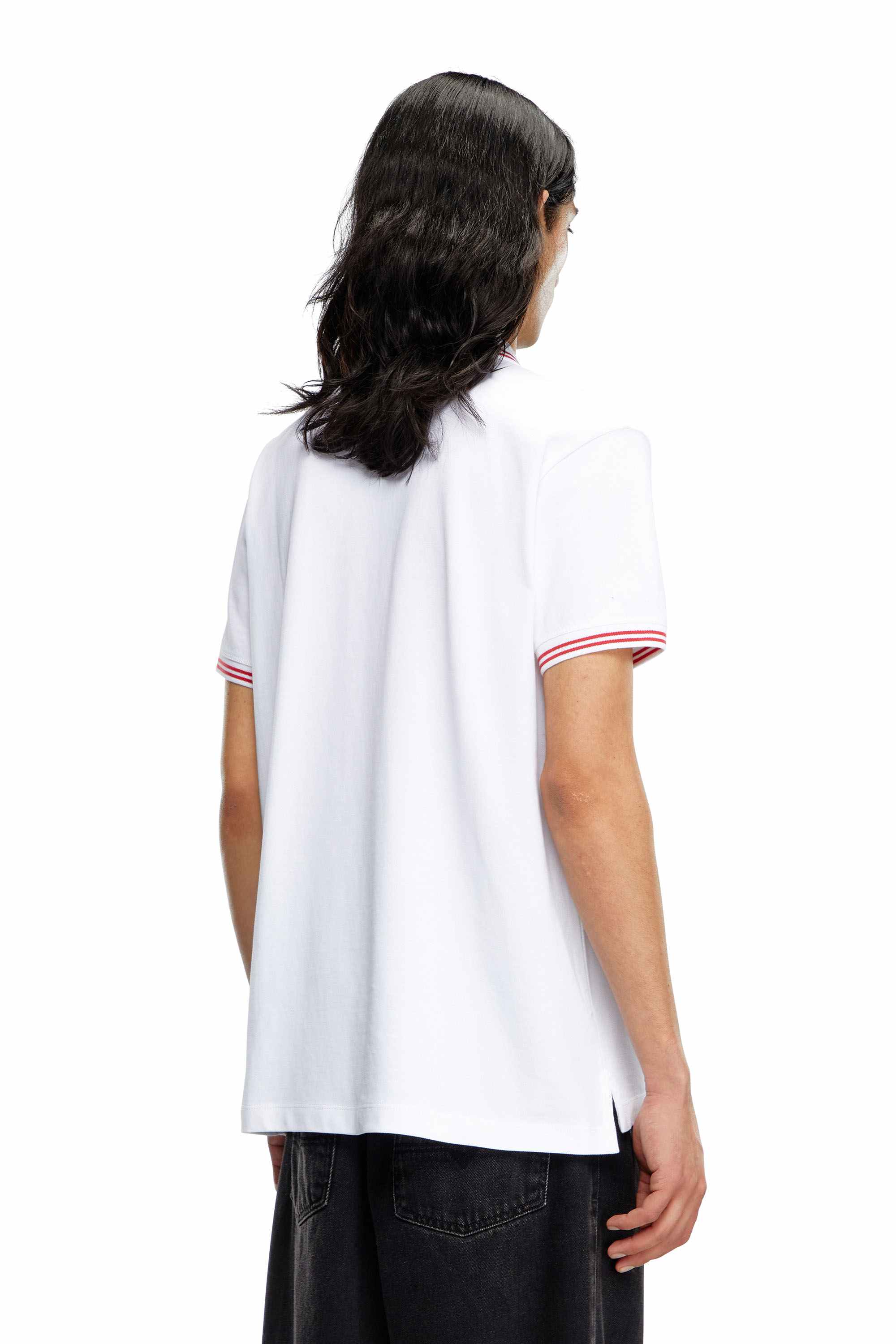 White Polo shirt with logo patch