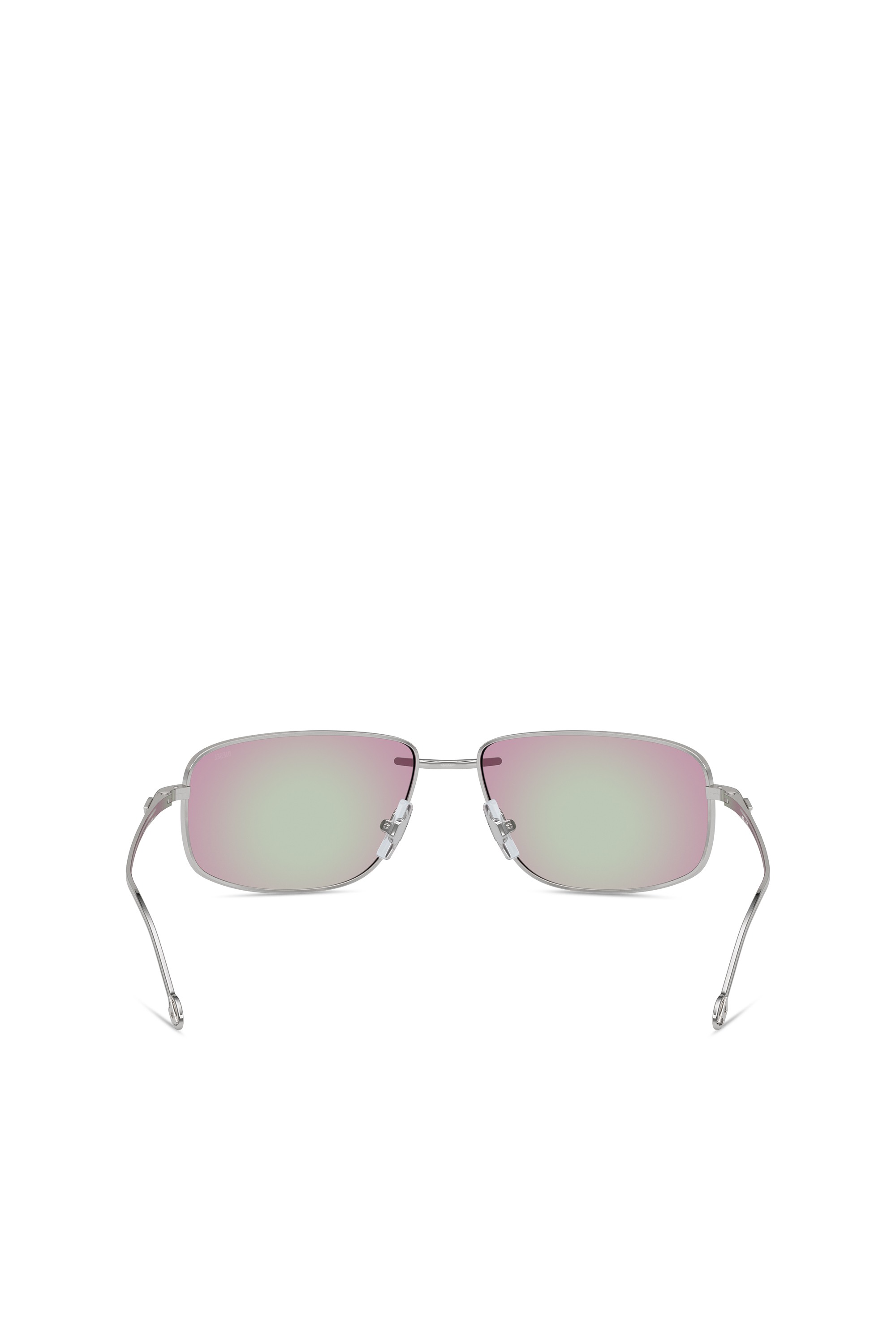 Pink Racer shape sunglasses in metal