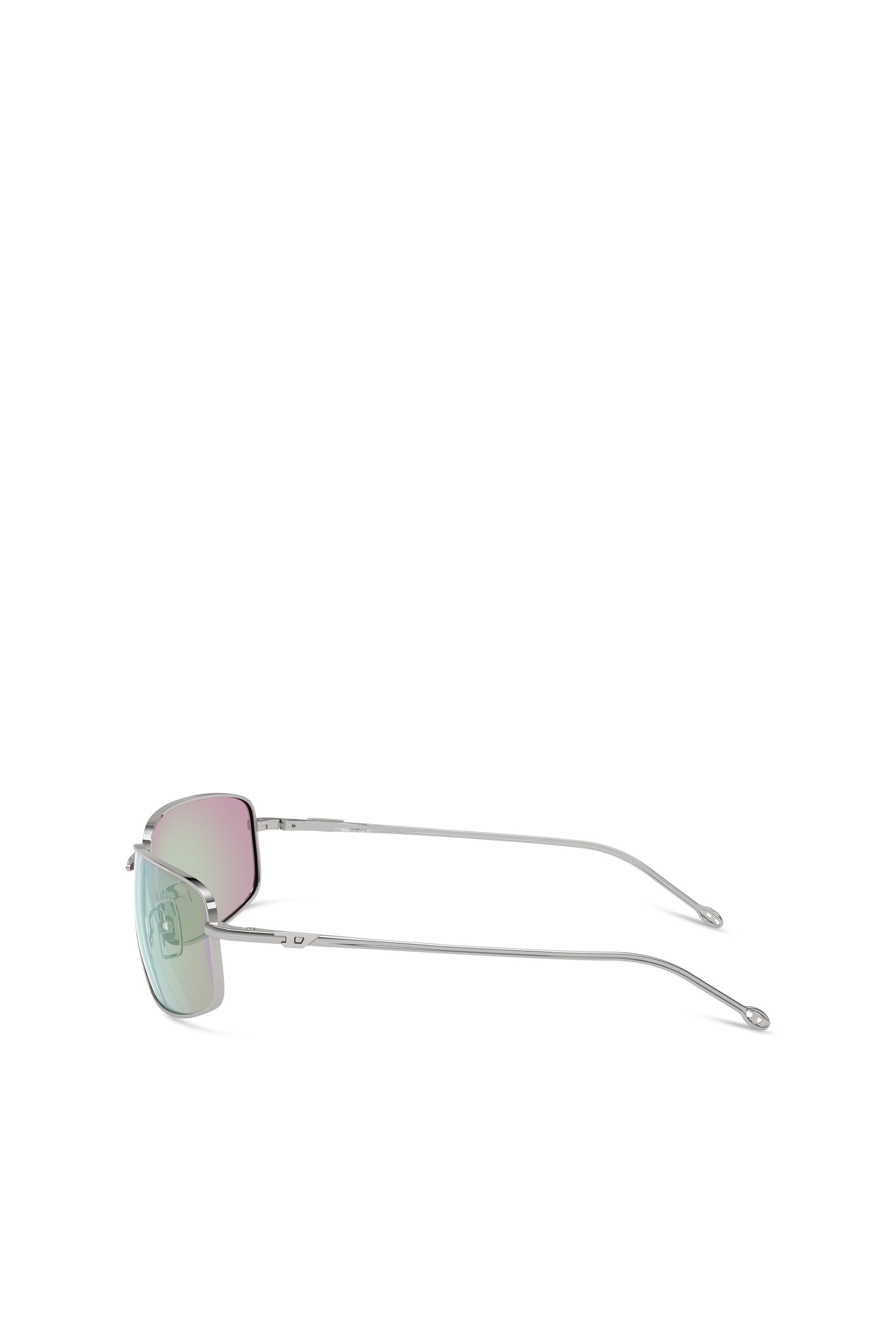 Pink Racer shape sunglasses in metal