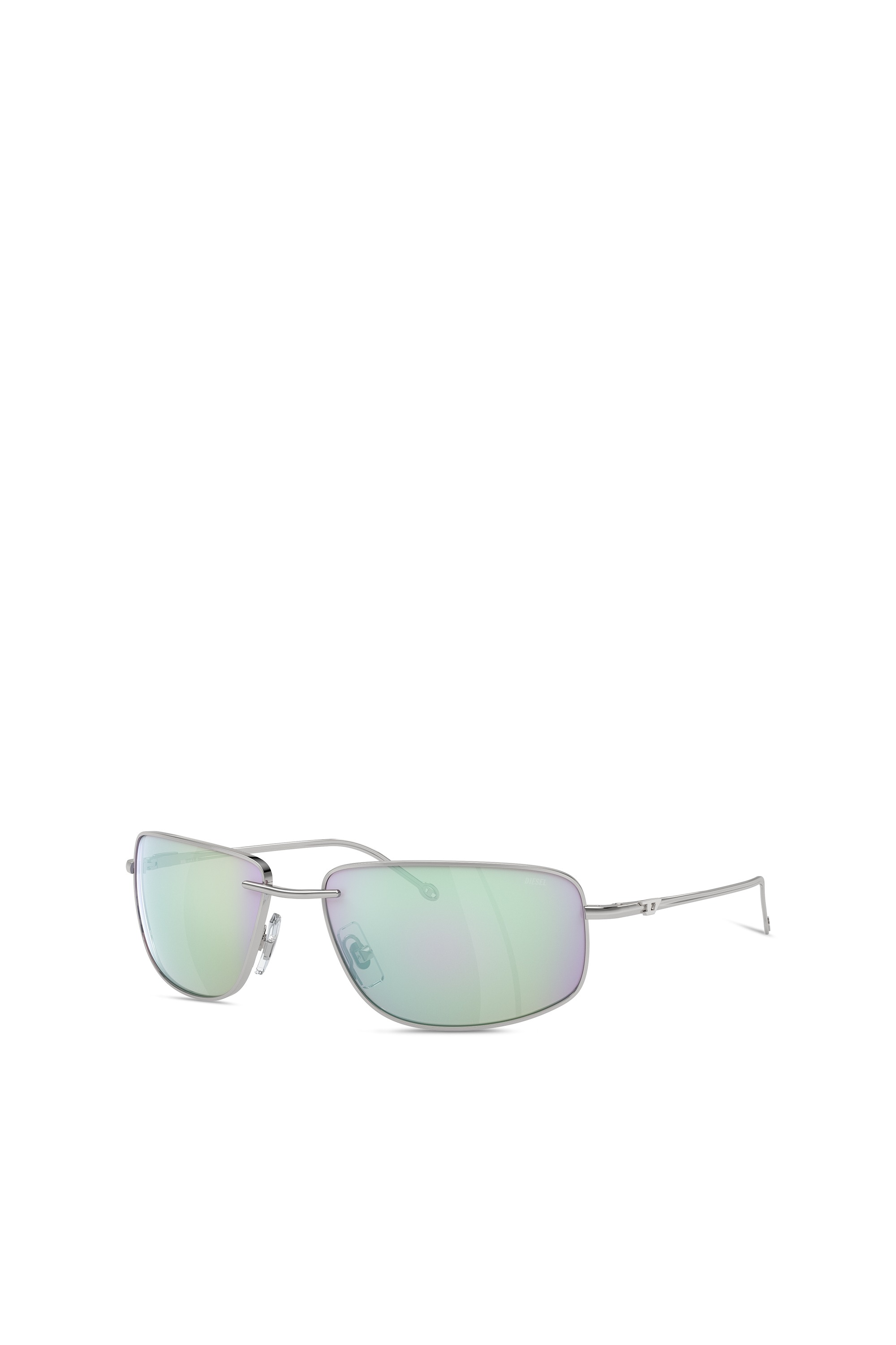 Pink Racer shape sunglasses in metal