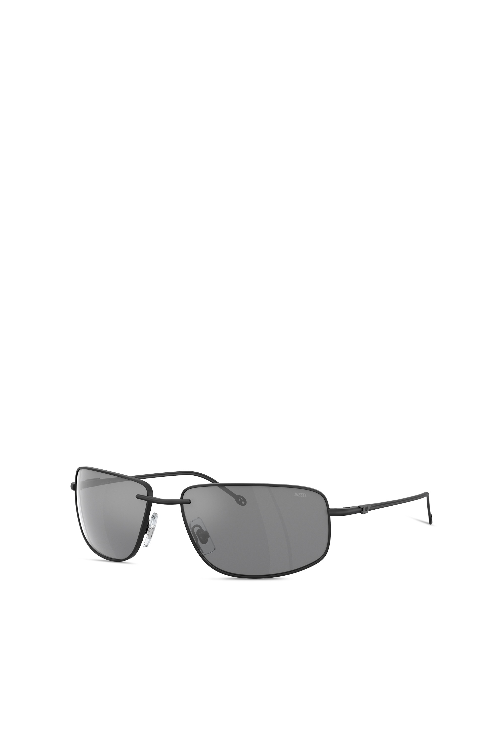 Black Racer shape sunglasses in metal