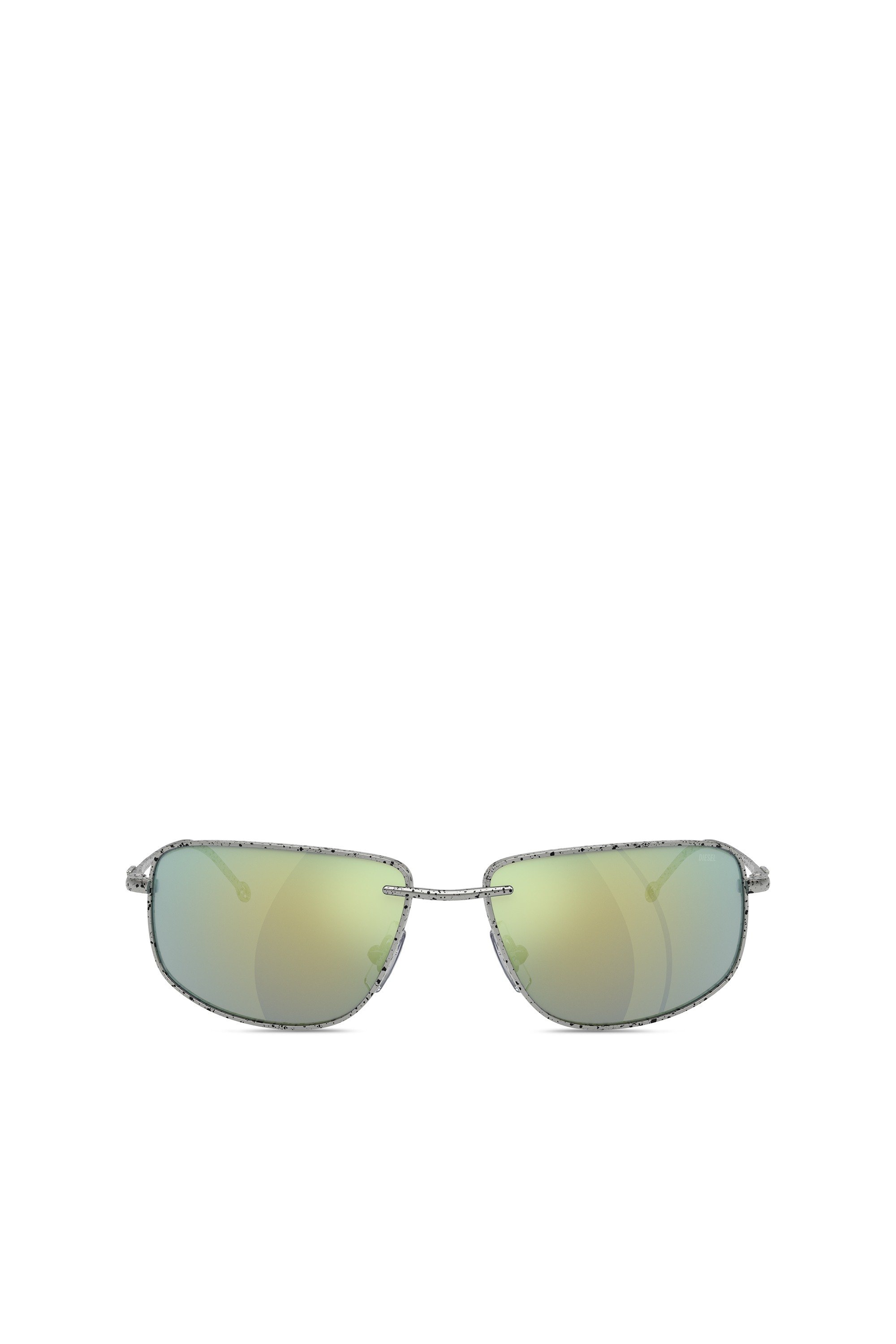 Silver Racer shape sunglasses in metal