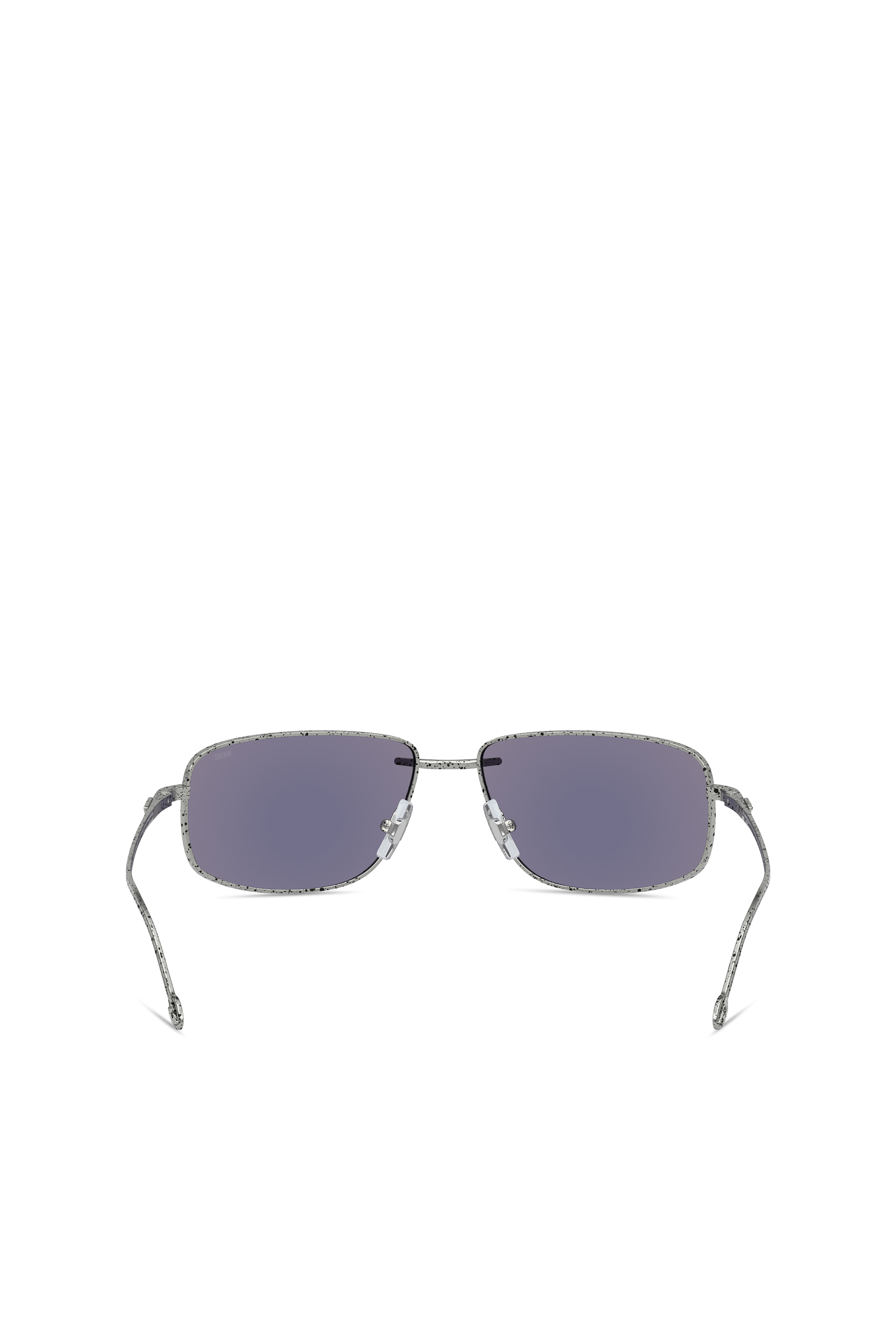 Silver Racer shape sunglasses in metal